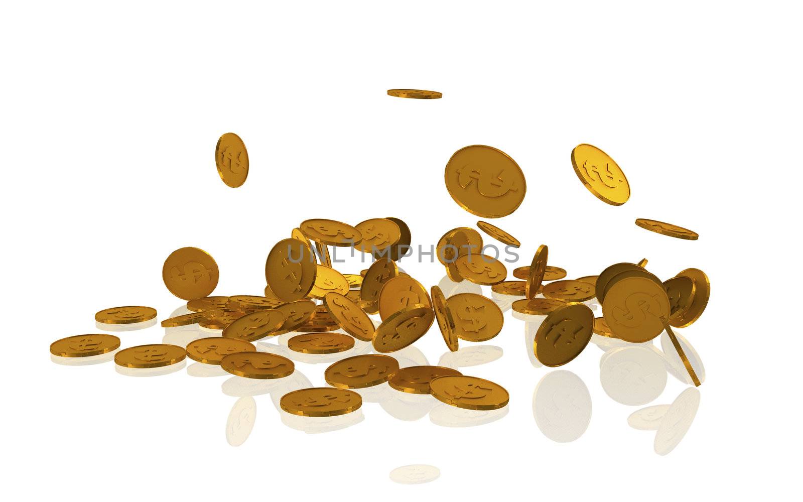 Golden coins by magraphics