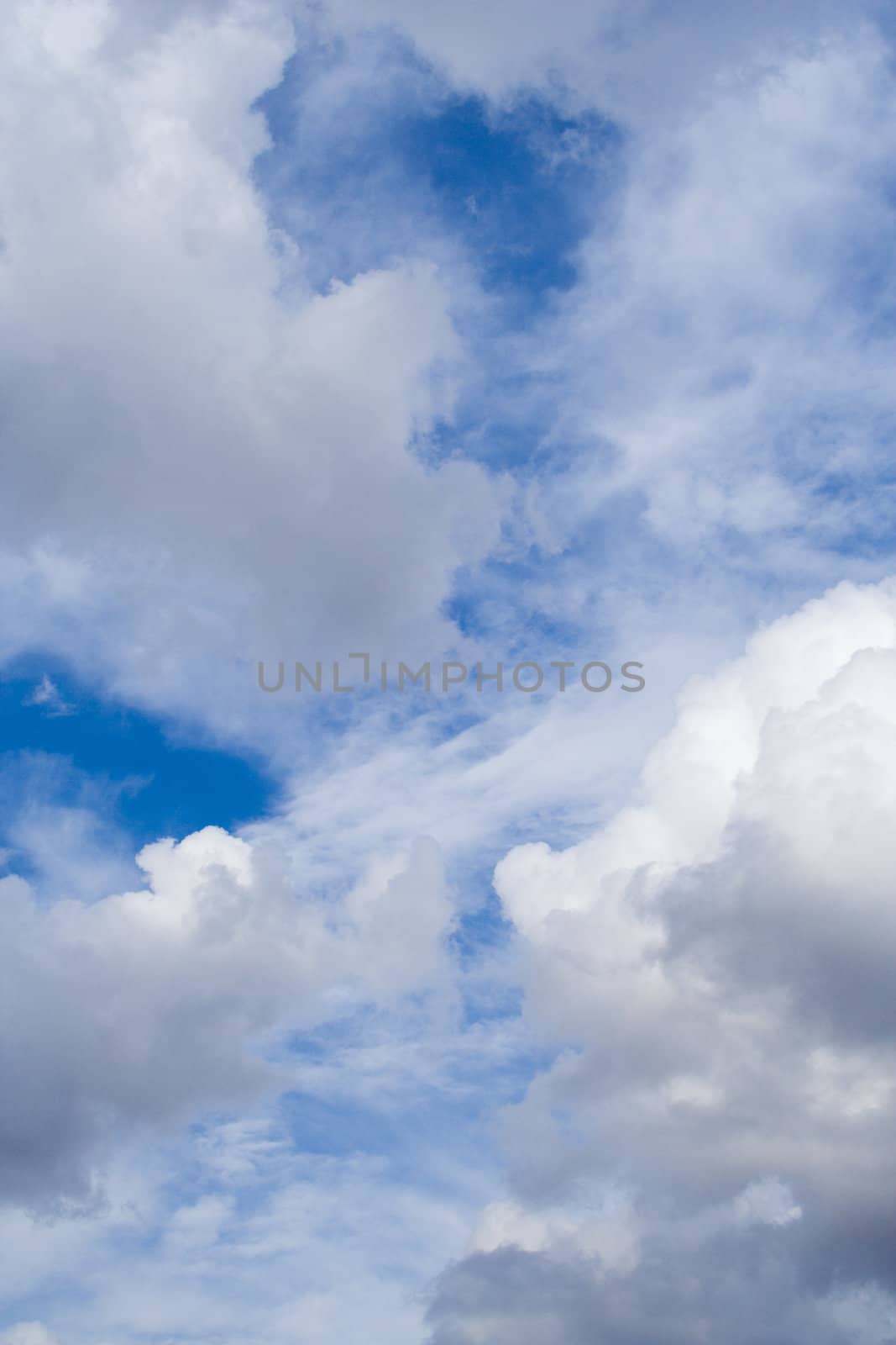 blue deeply sky is full of clouds