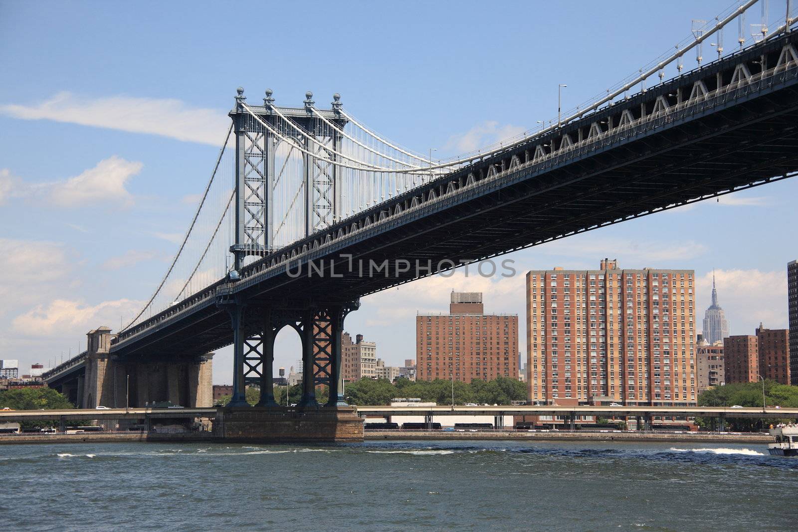Manhattan Bridge - New York City Skyline by Ffooter