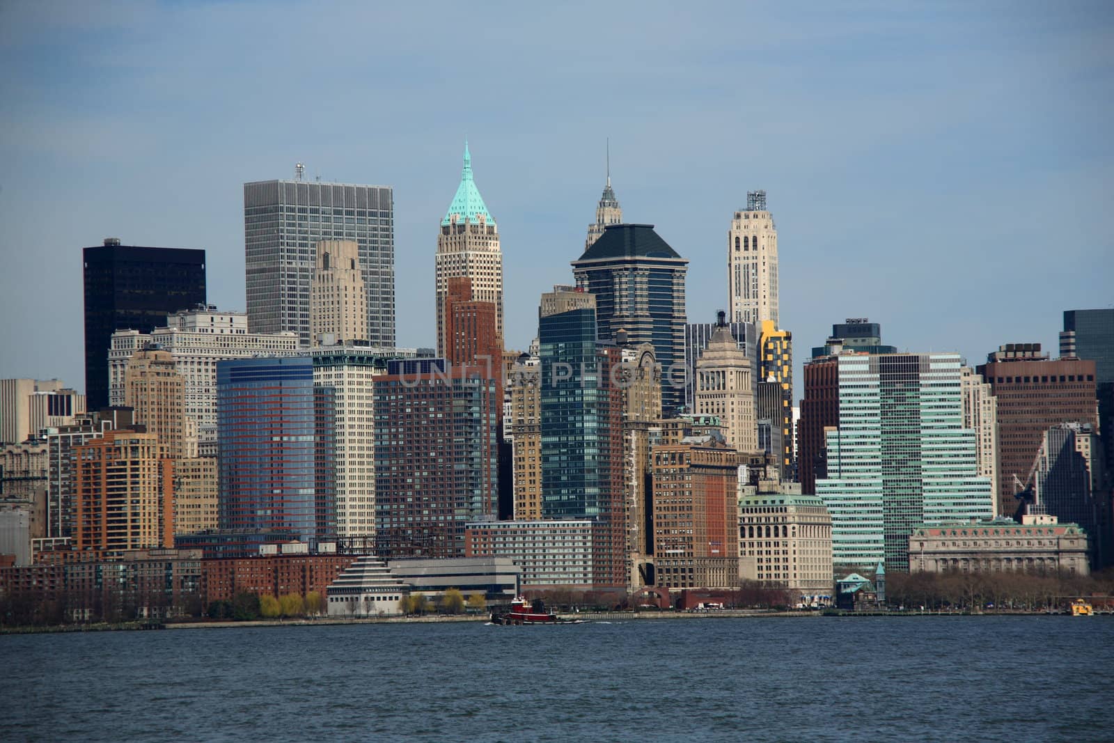 NYC skyline as seen from New Jersey