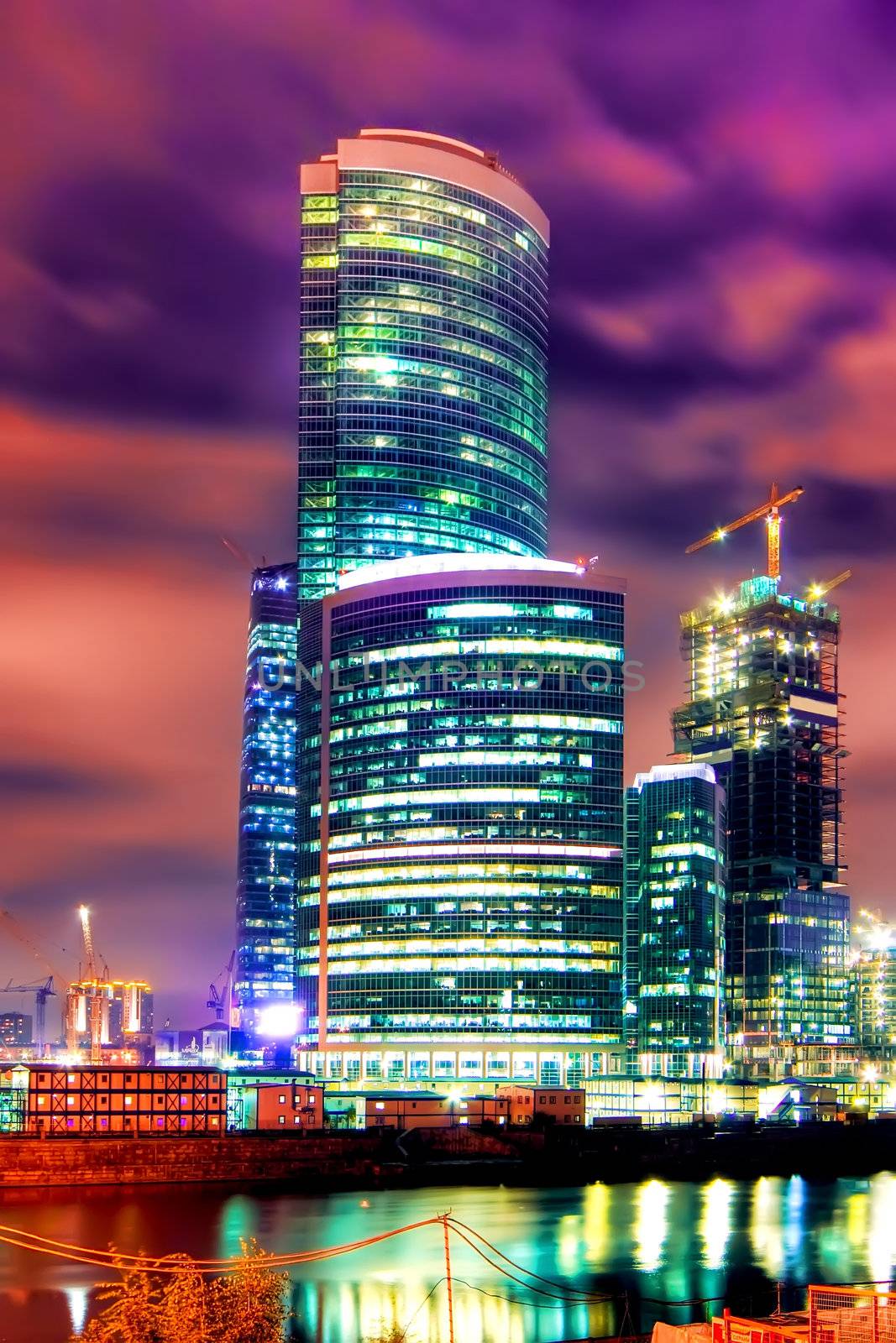 Construction of a new modern business centre "Moscow City" in Moscow (Russia)