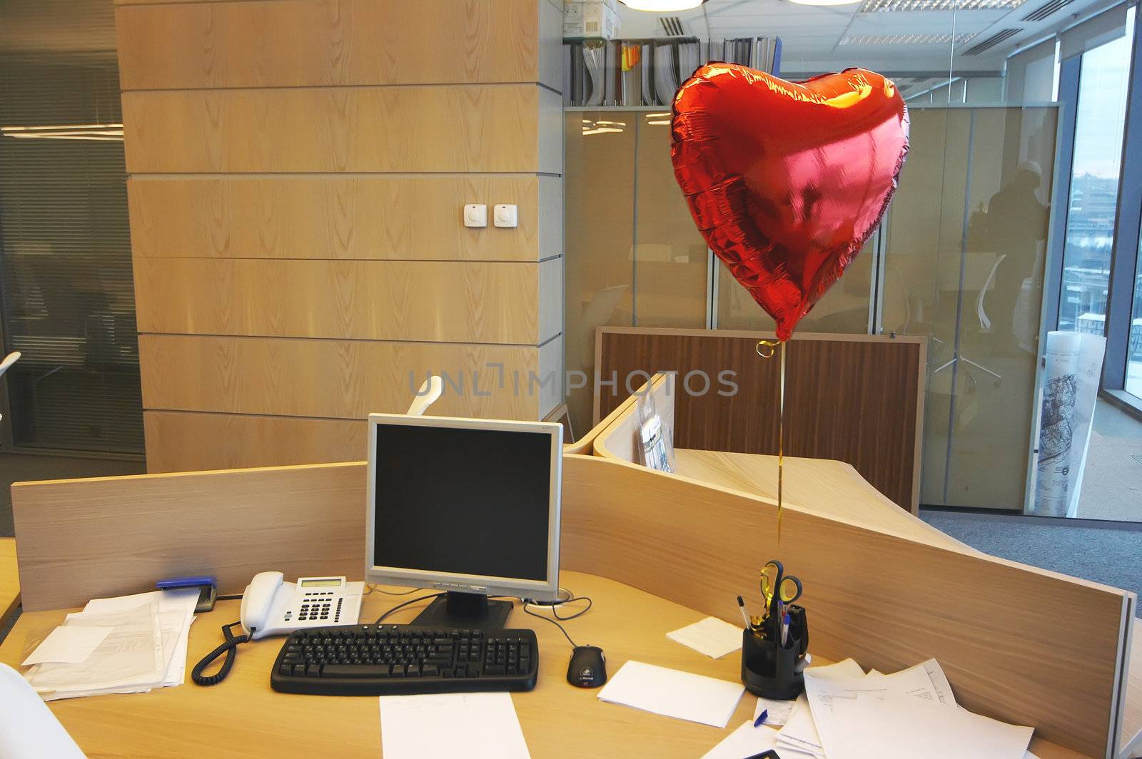 Demonstration interior of office in a new business centre of Moscow - "Moscow of City"