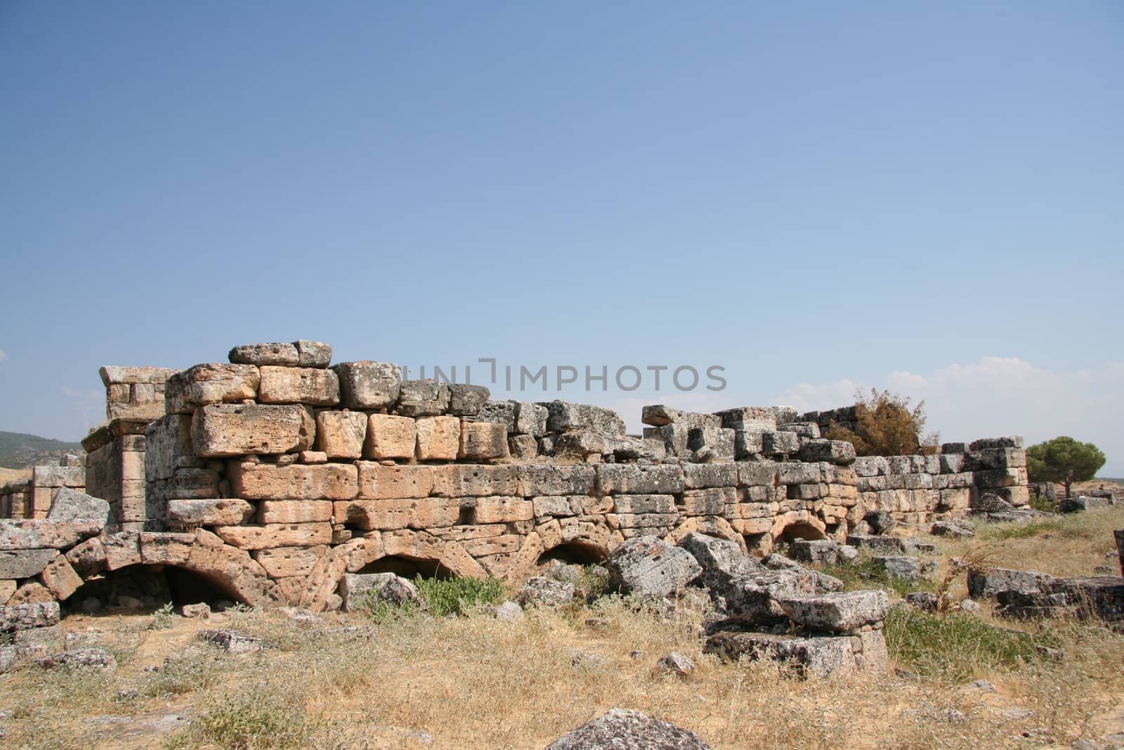  Stones of an ancient building in Hierapolis.