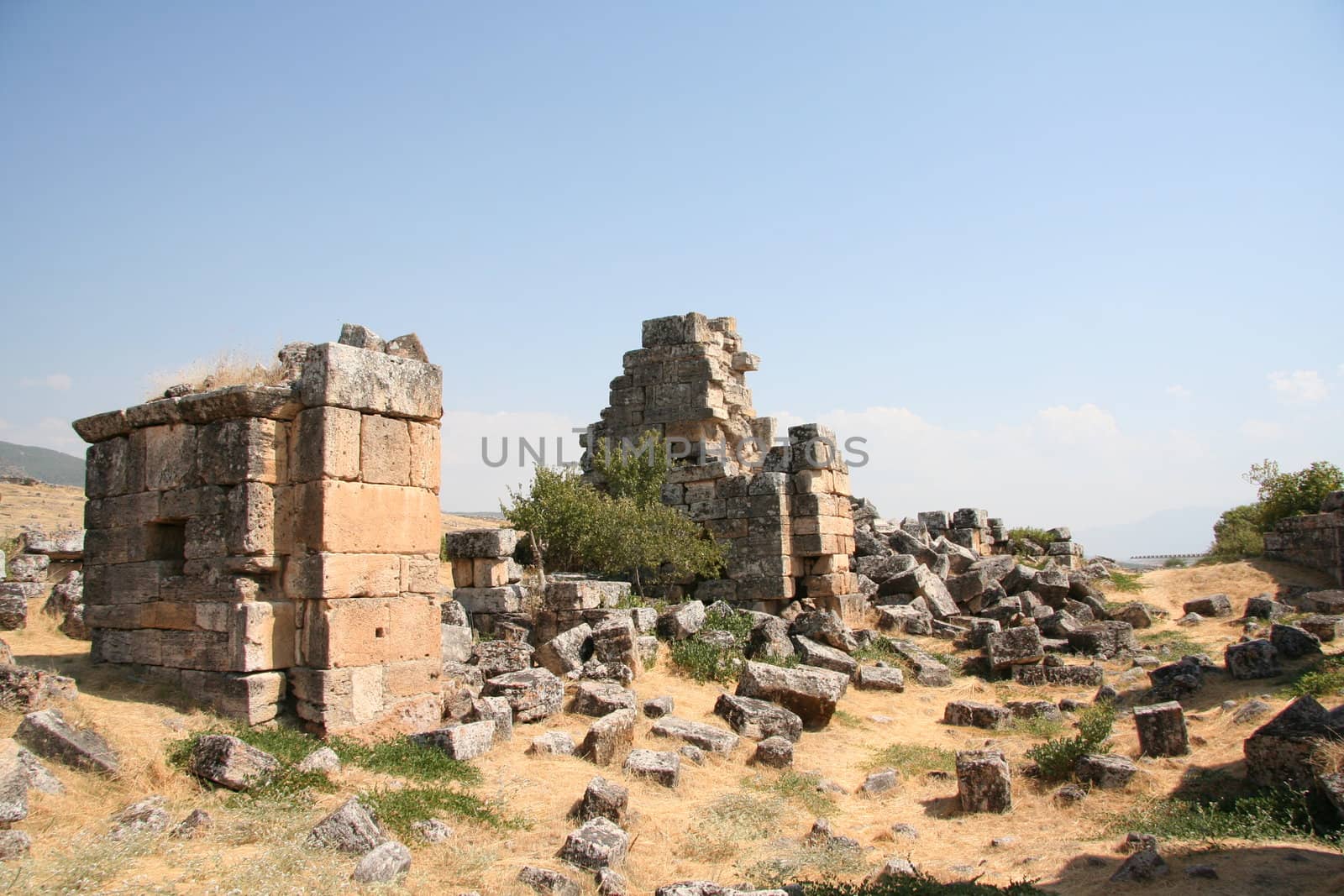  Stones of an ancient building in Hierapolis.