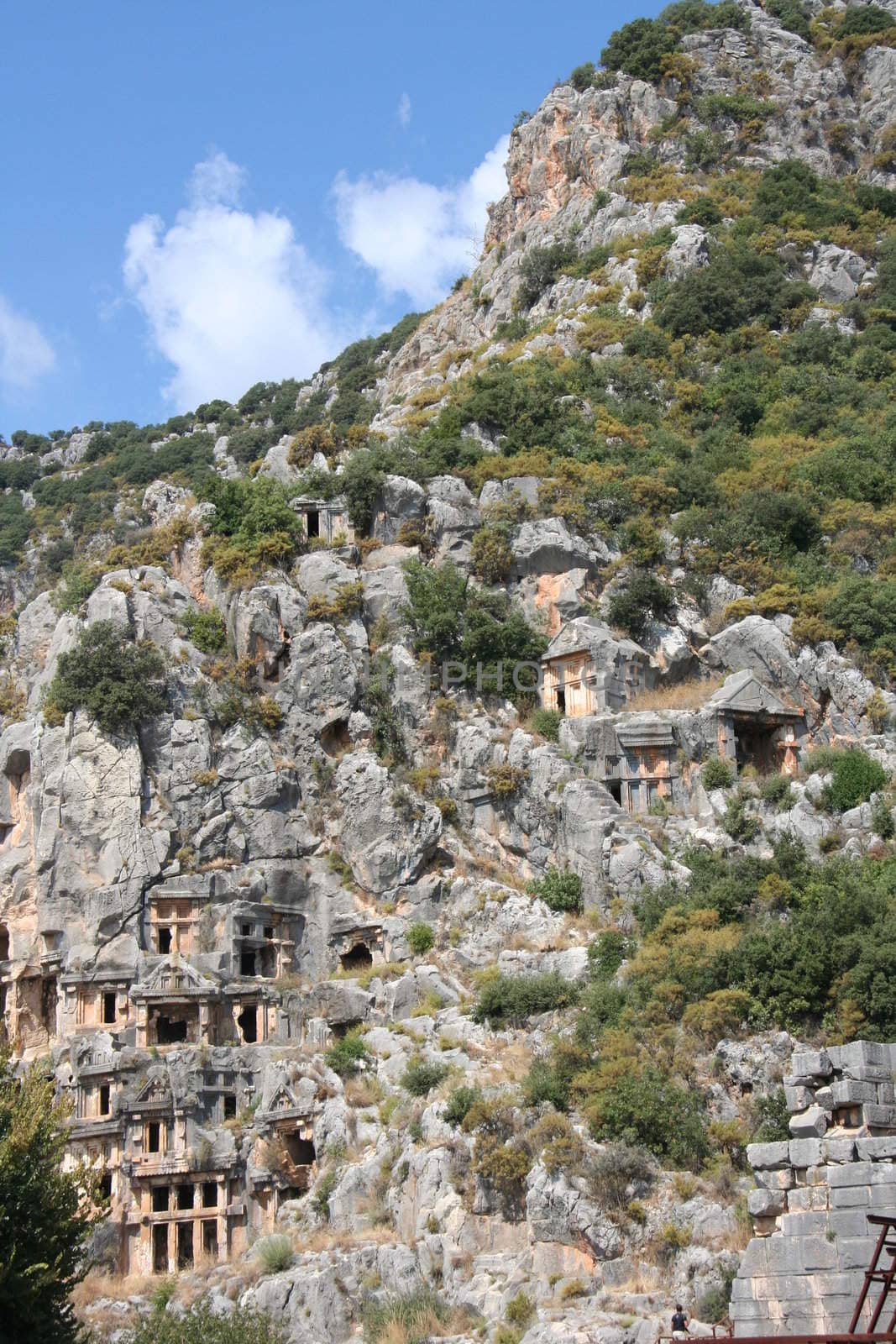 Ancient buildings in the city of Myra