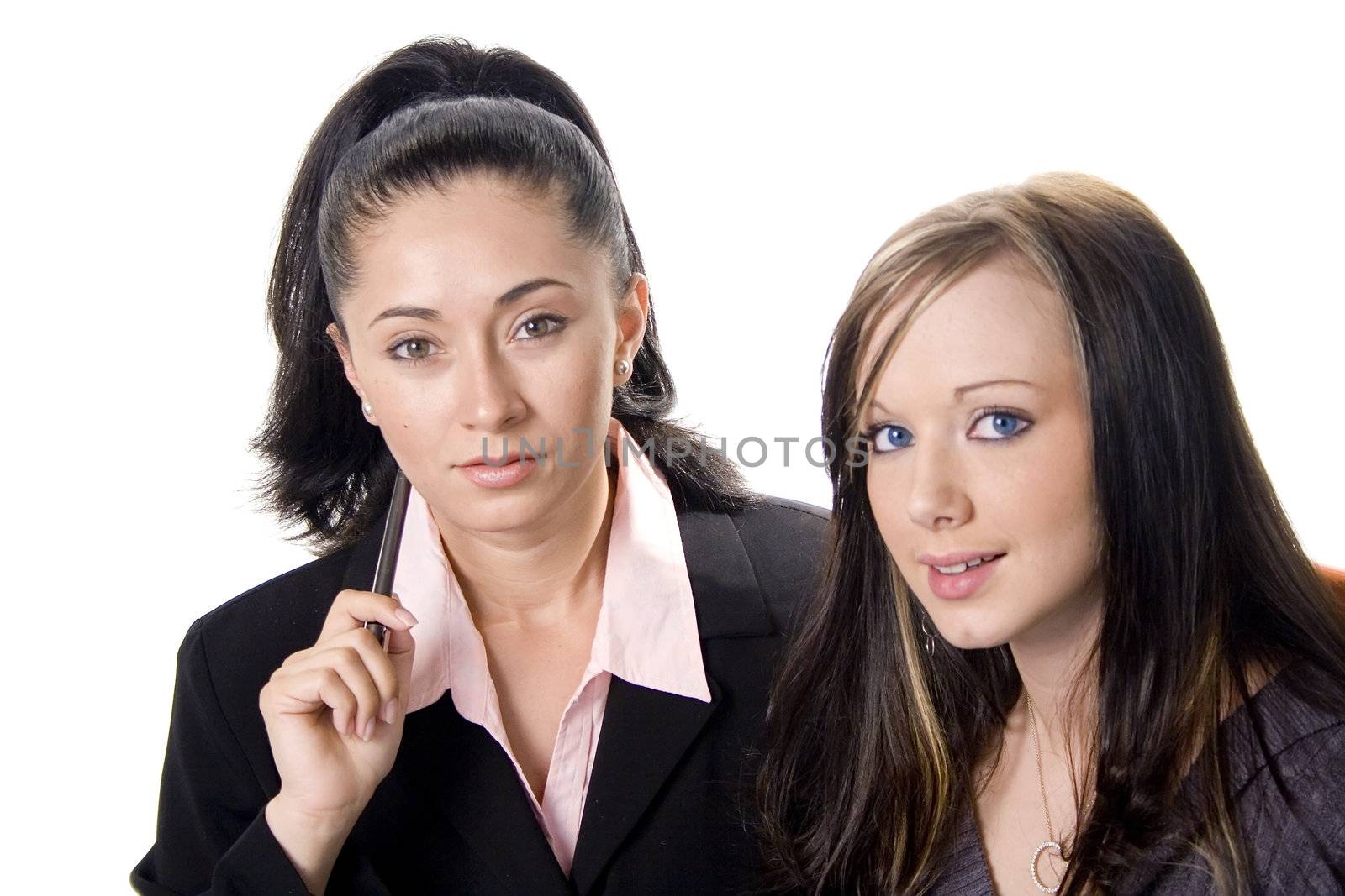 Two business women smiling