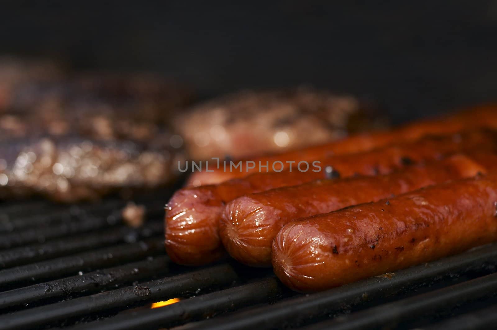 food on grill