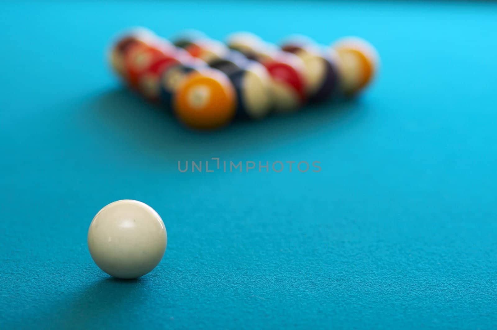 pool balls on pool table