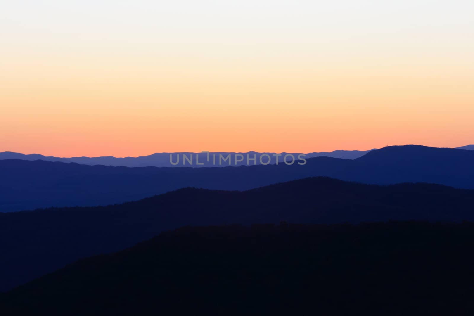 dusk on mountains