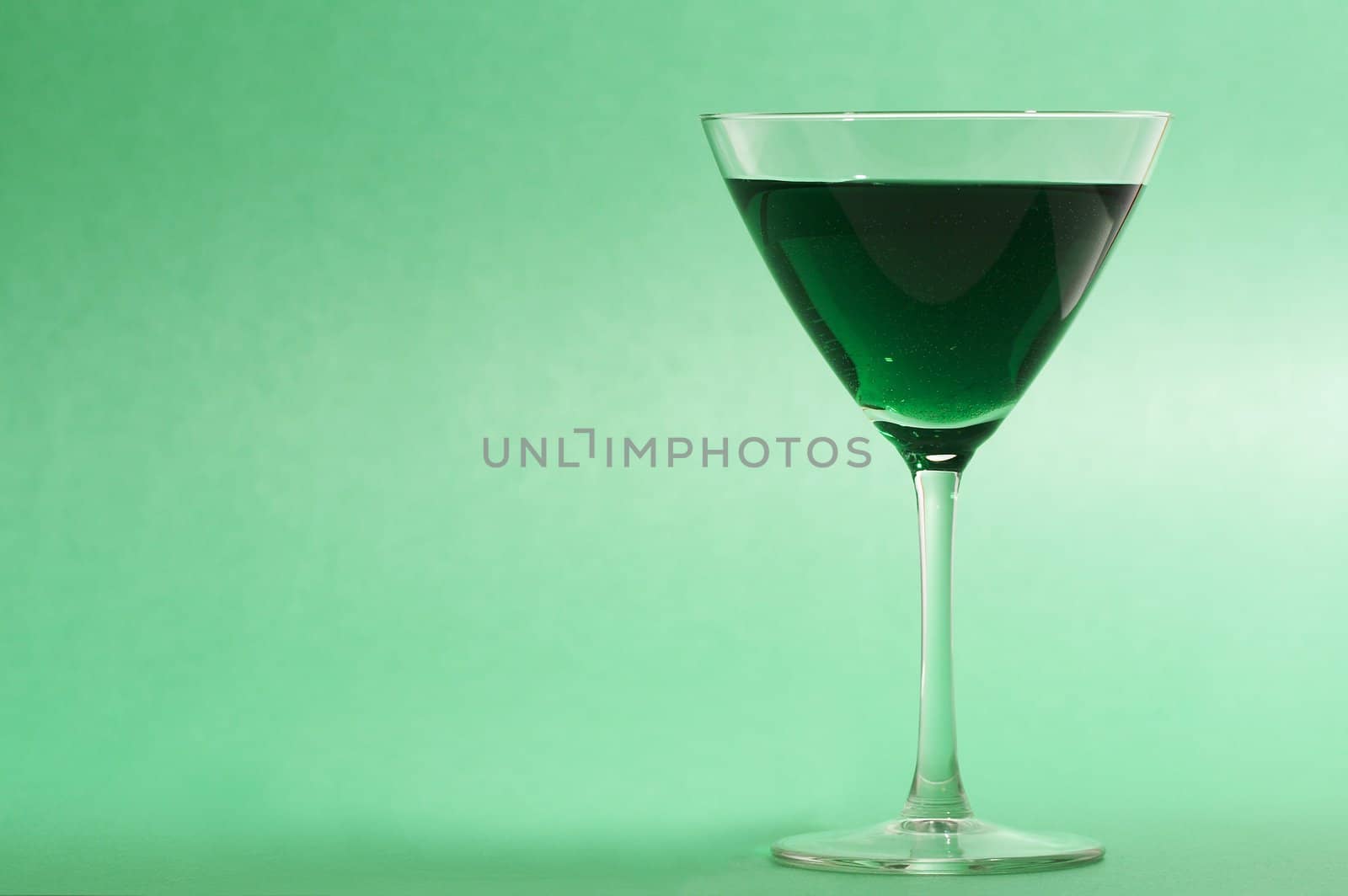 green drink on green background