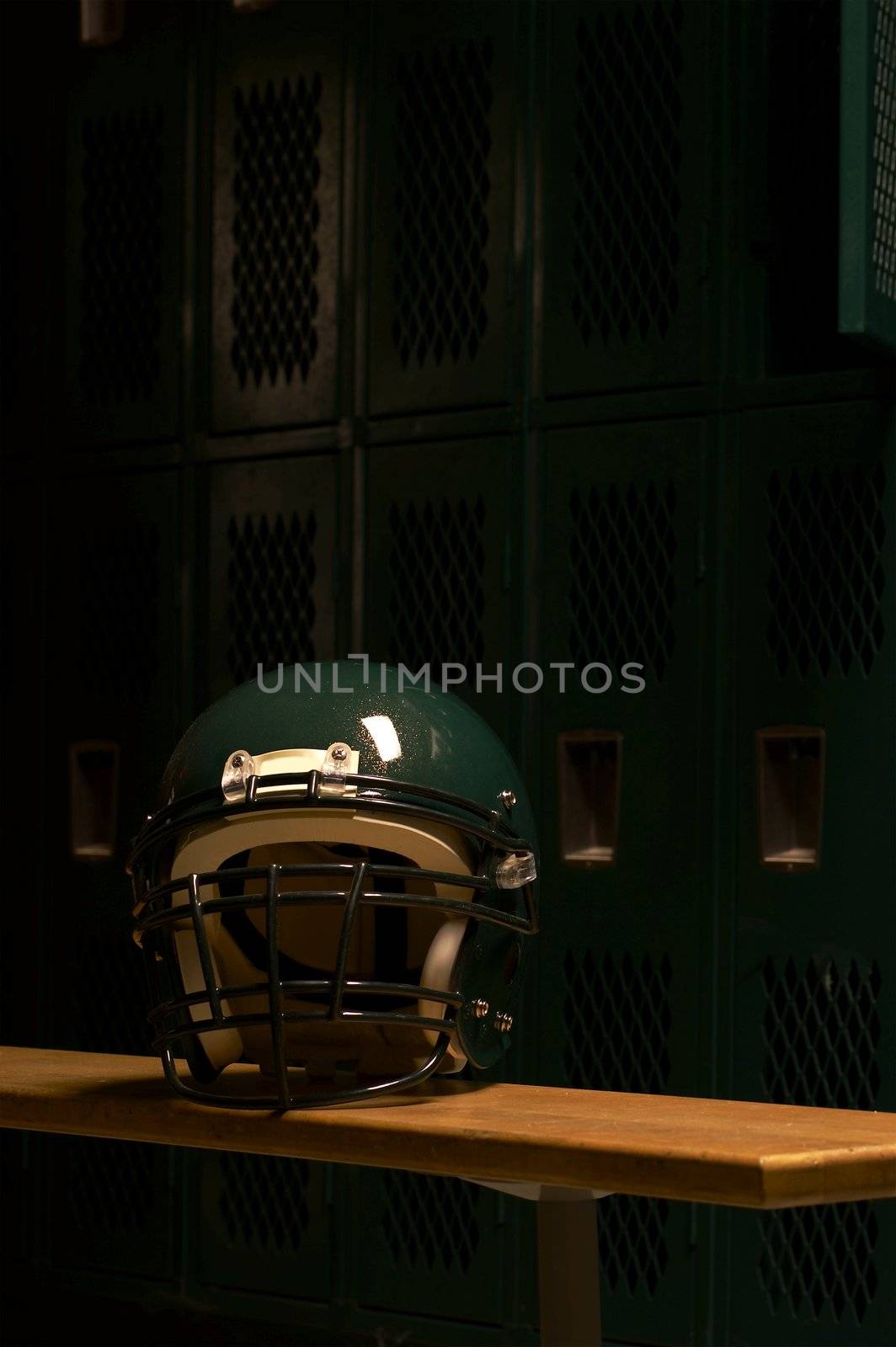 a football locker room