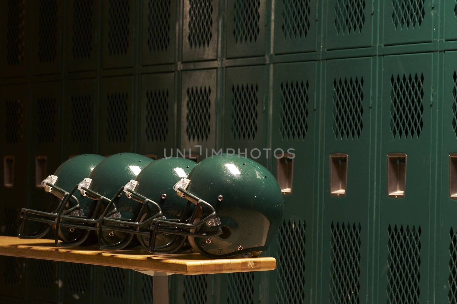 a football locker room