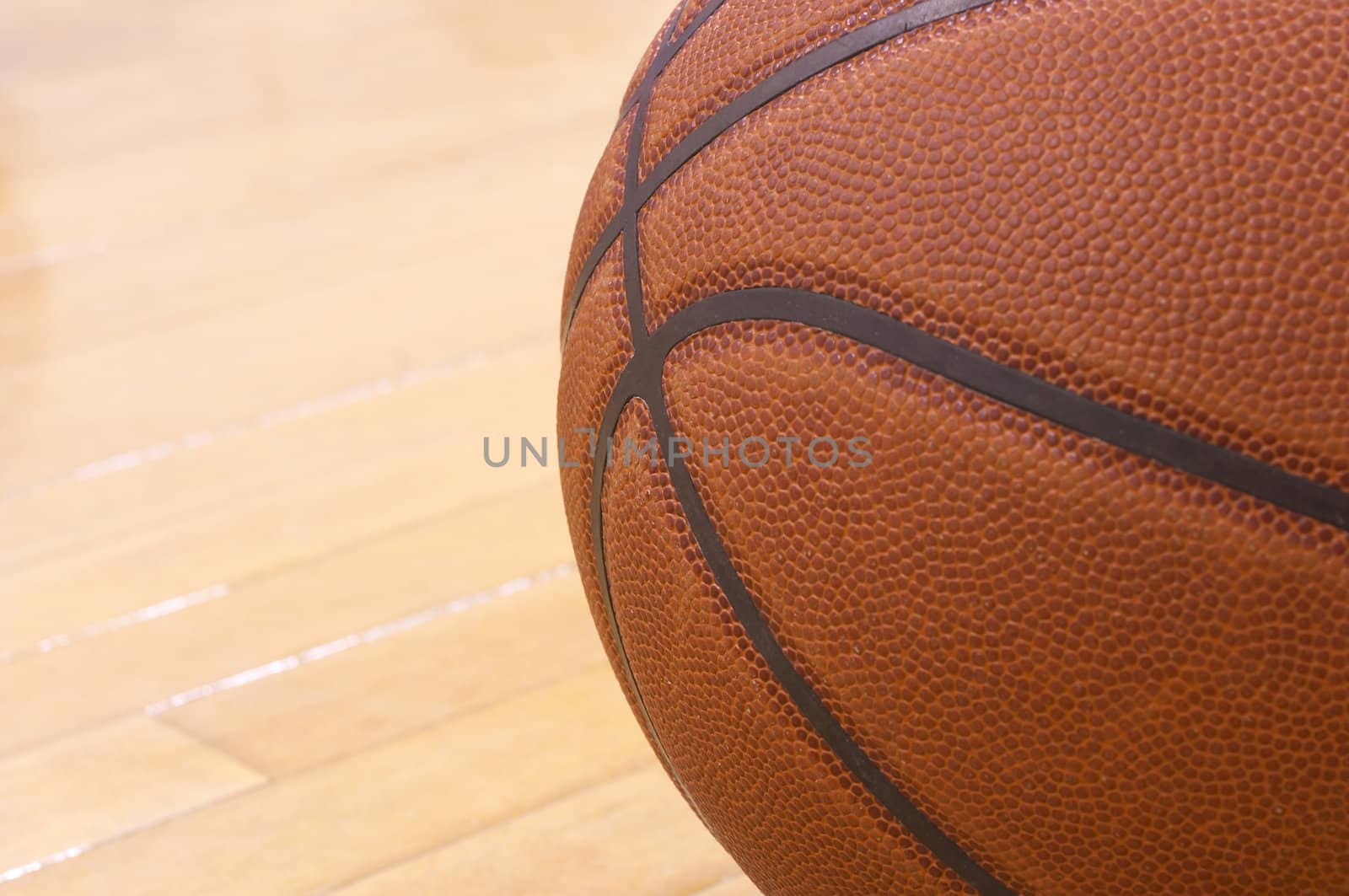basketball on gym floor