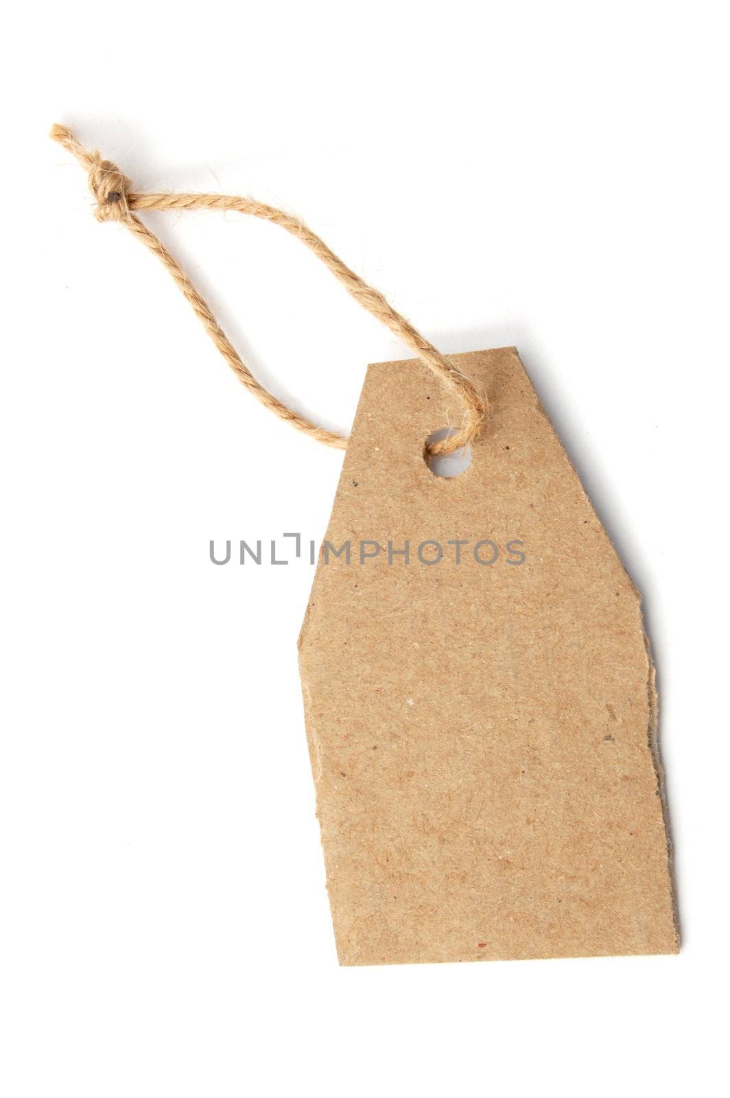 blank price tag isolated on a white background