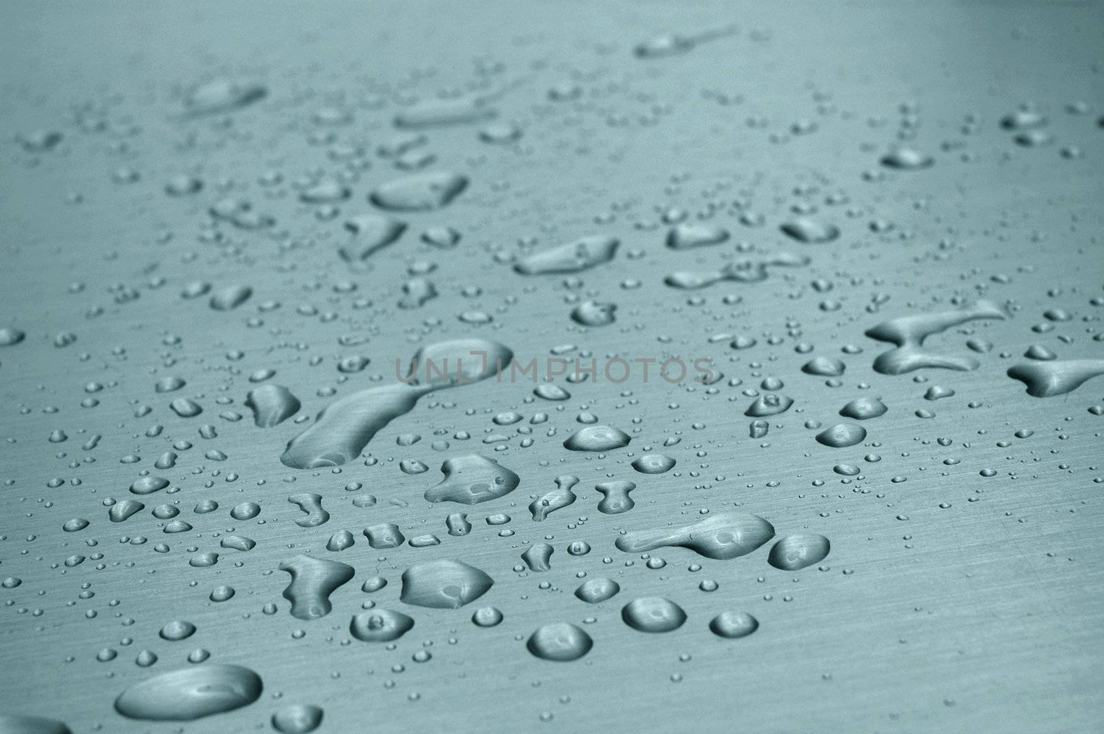 water drops on heavy metal surface texture