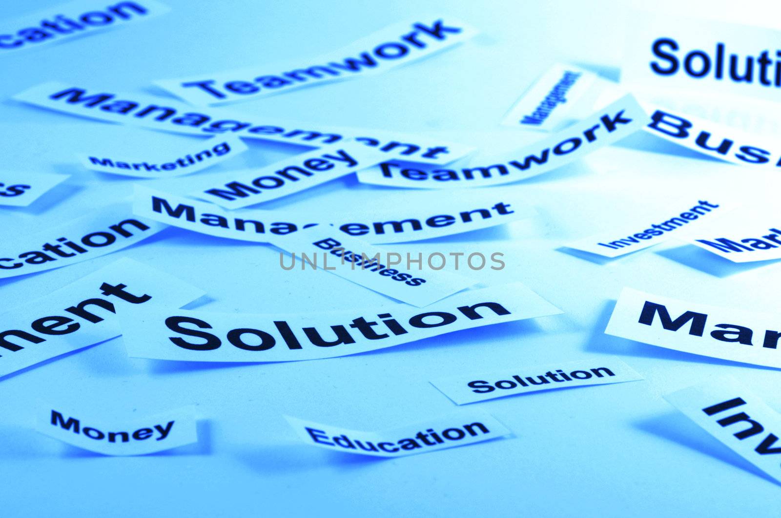 elements of financial or business success written on paper