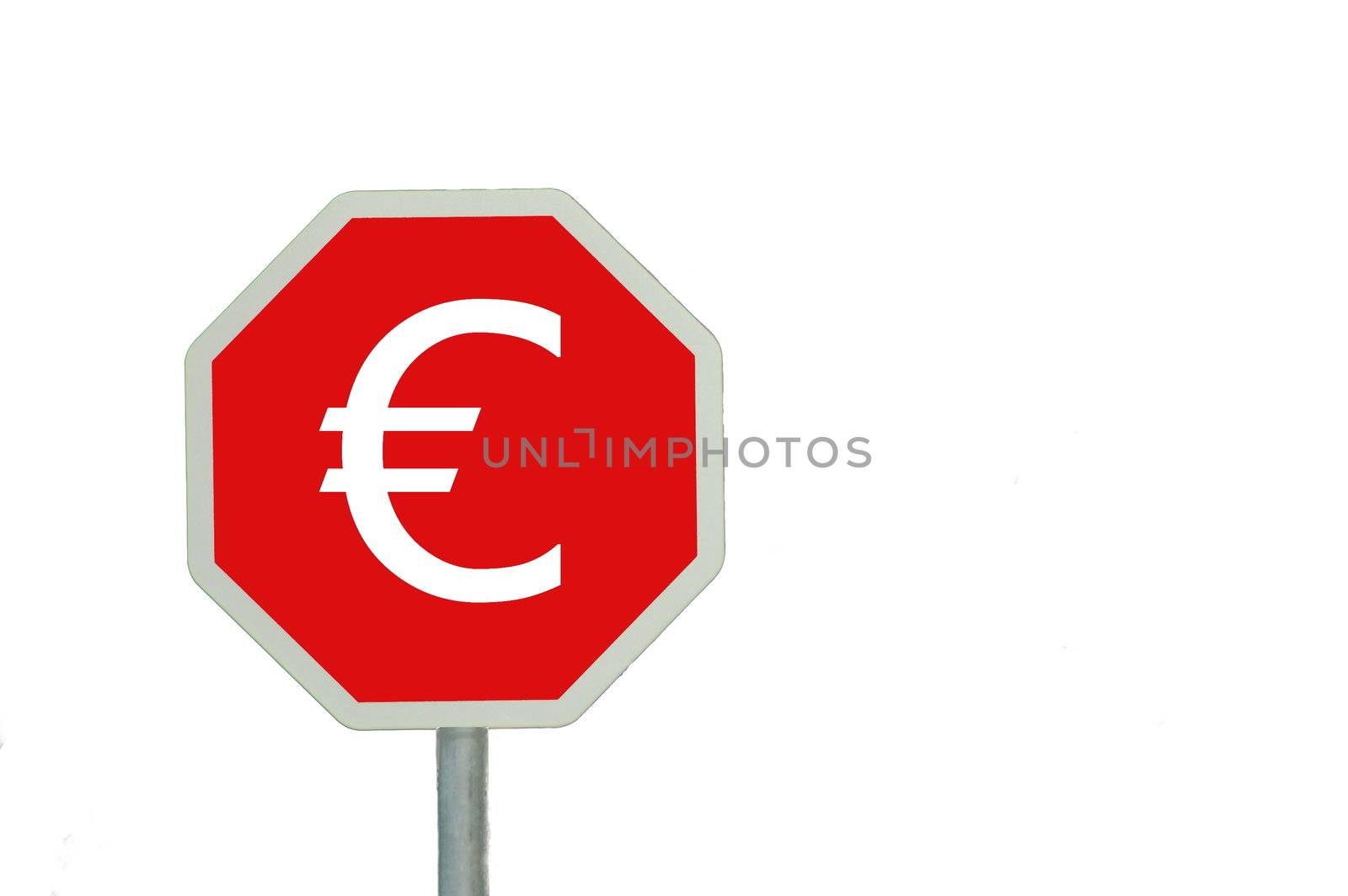 sign isolated on white background with space for text