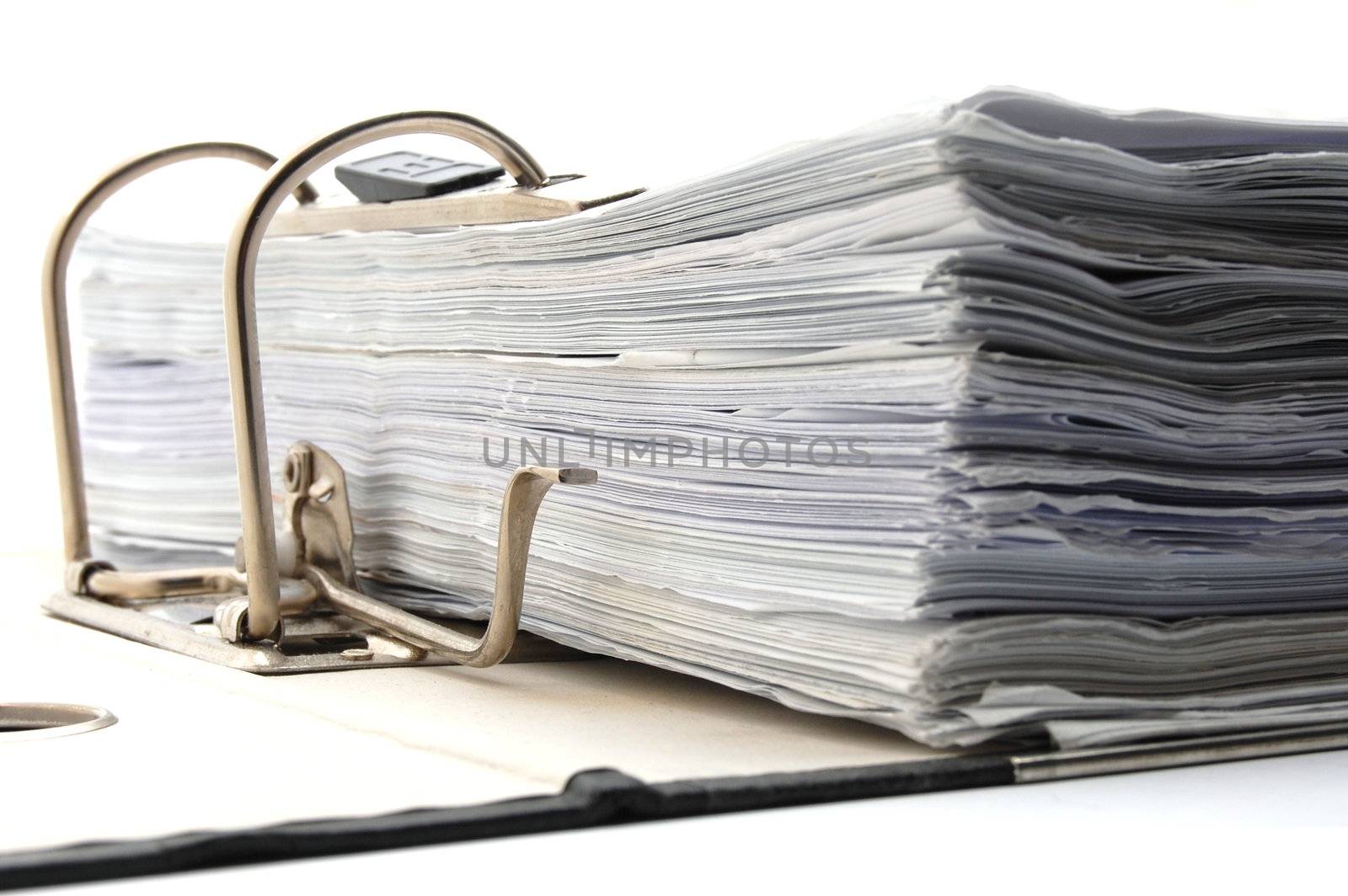 folder in a office. stress at work in the job