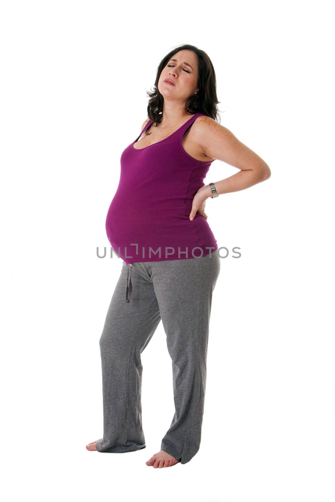 Pregnant woman with back pain by phakimata