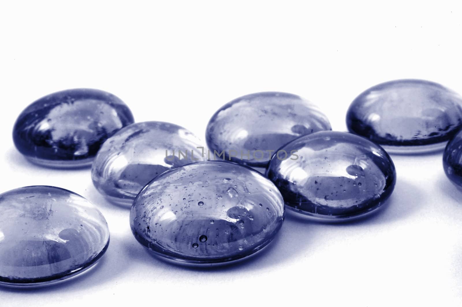 abstract colorful bubbles isolated on white background