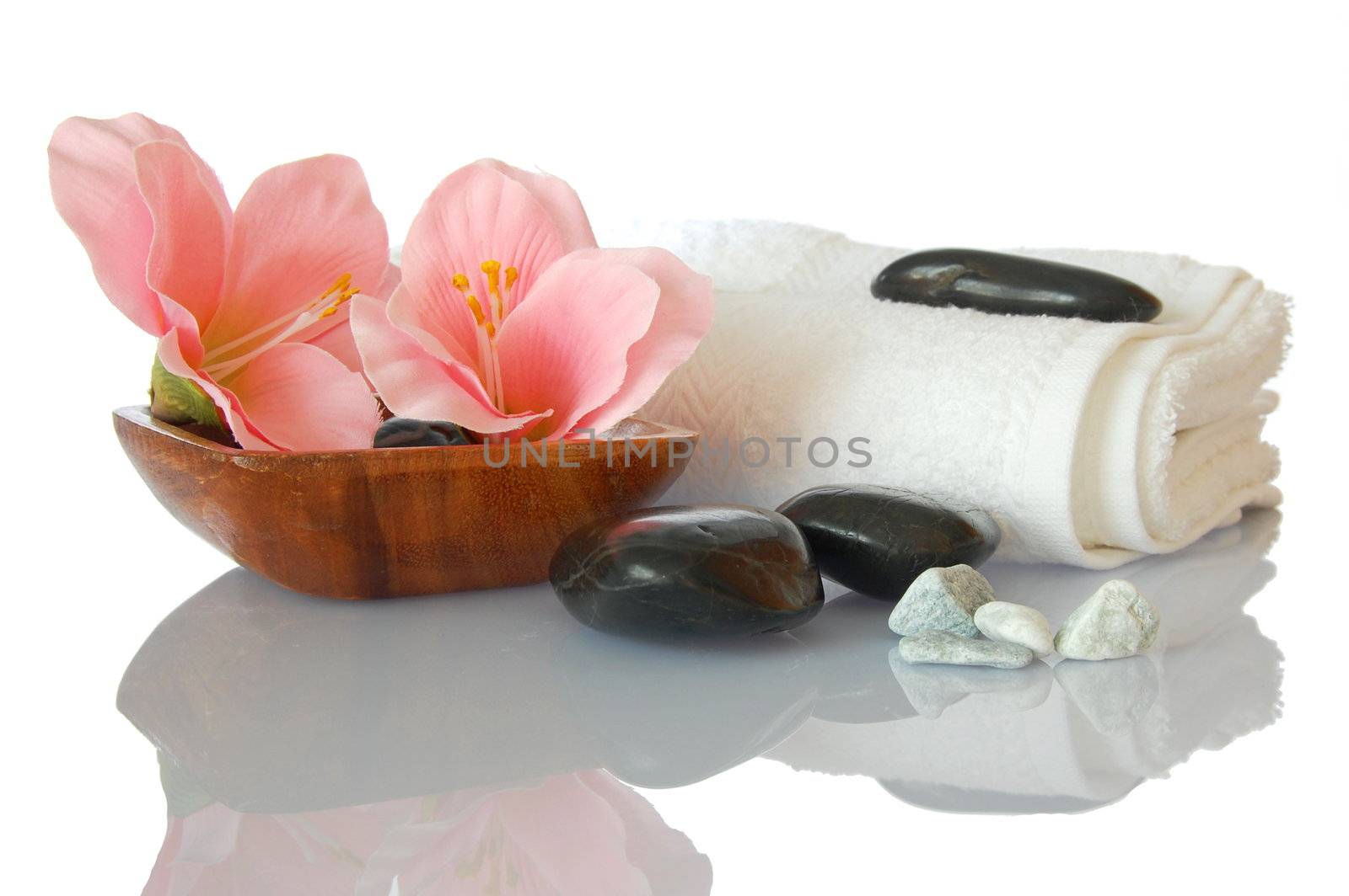 wellness and bath still life isolated on white background