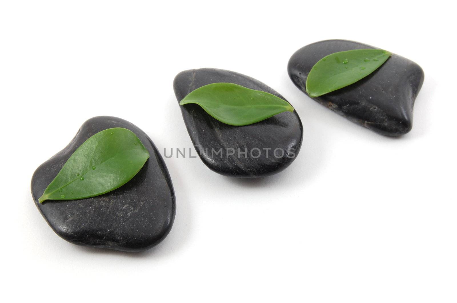 zen stones isolated on a white background