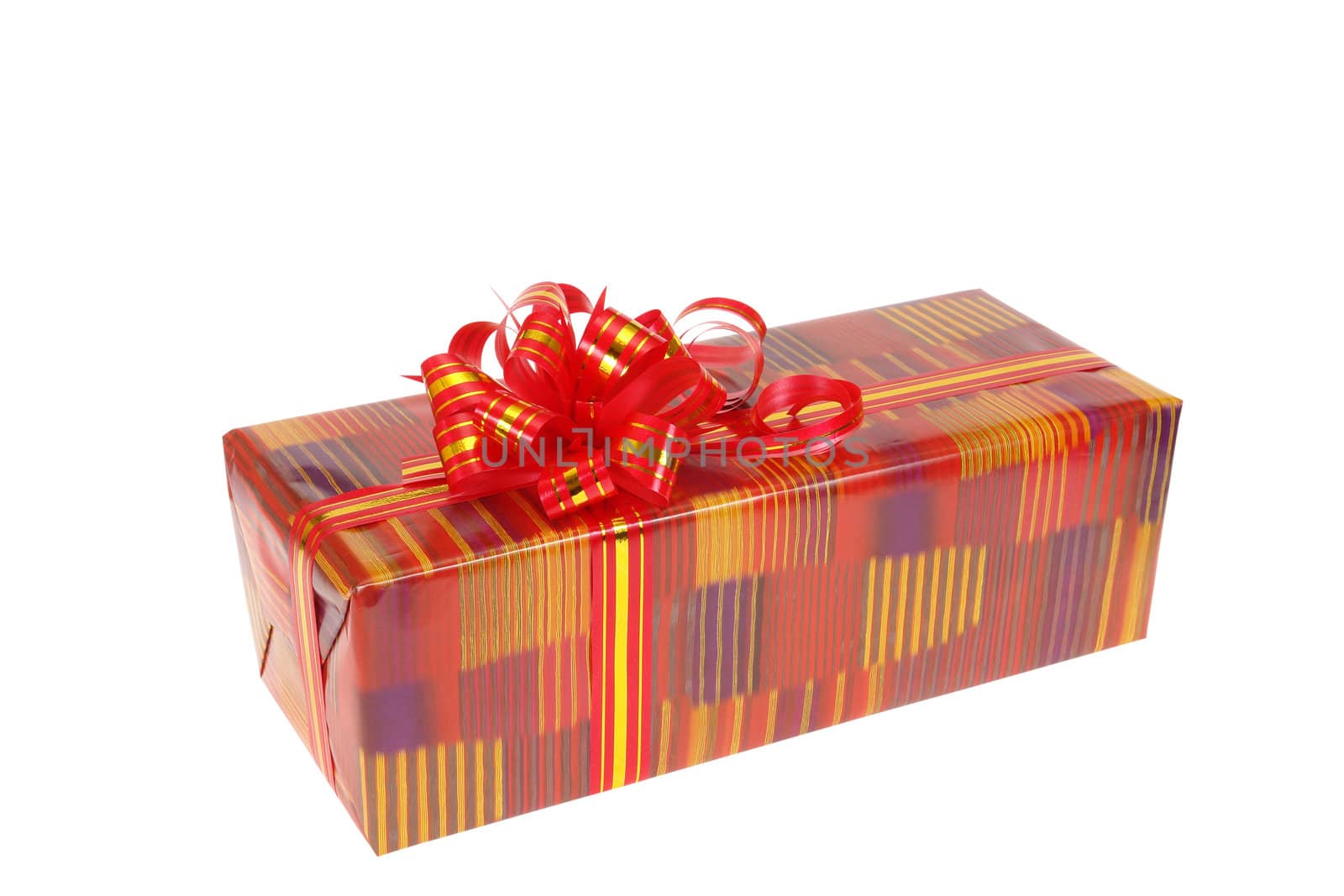 Gift box isolated on the white background                                 