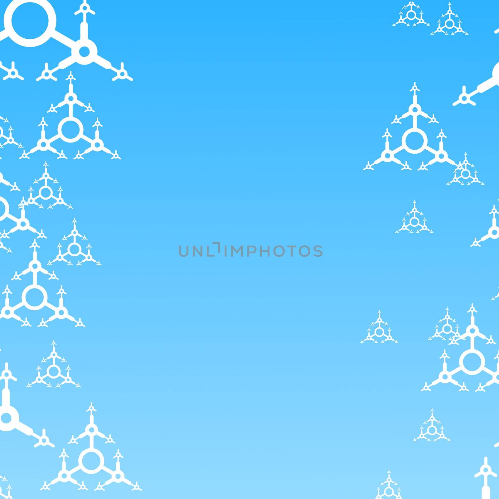 xmas christmas or winter background in blue with snow flakes