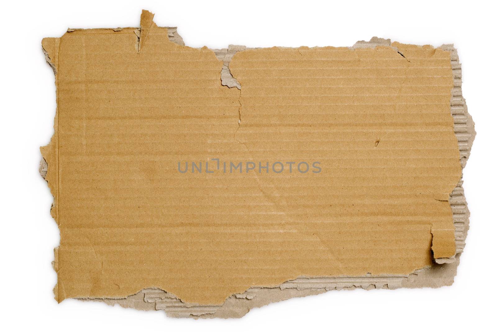 Torn section of a corrugated shipping carton. Background for writing / shipping.
