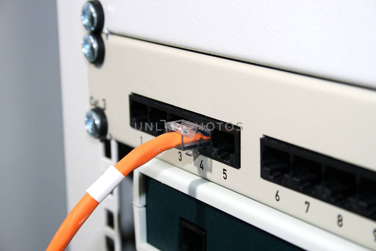 a network cable in a datacenter