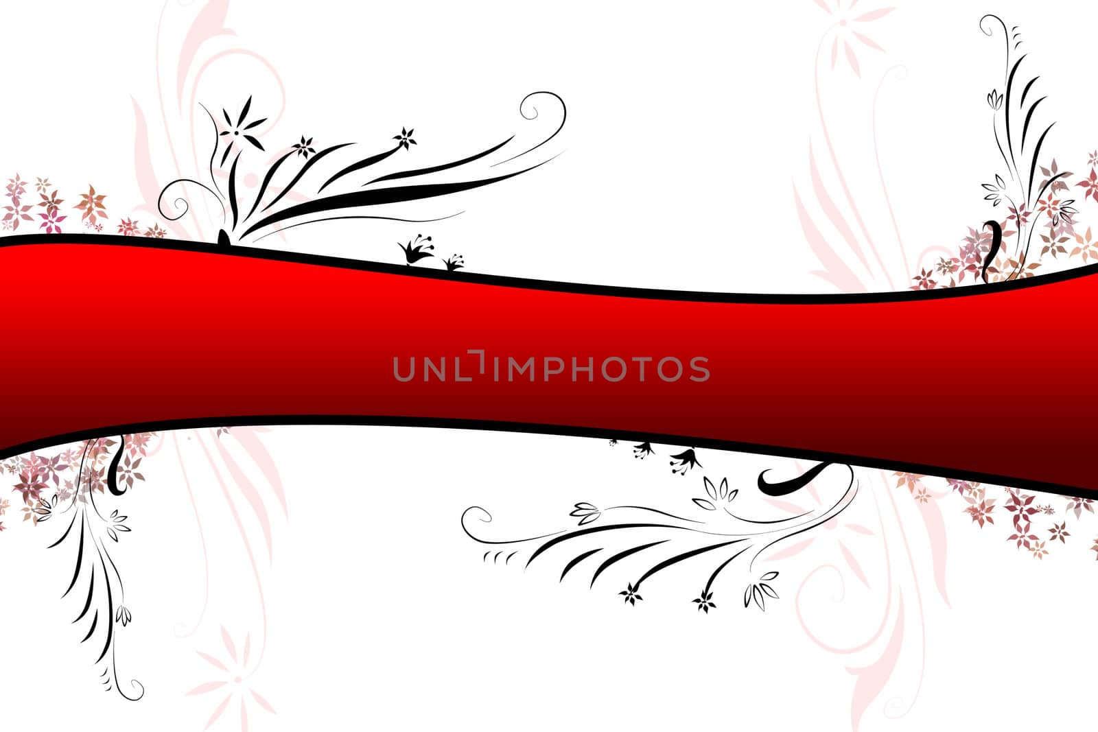 a floral background with red middle