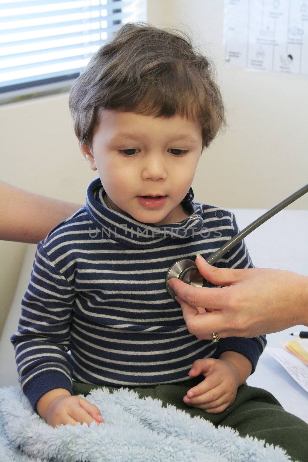 Young child getting a checkup