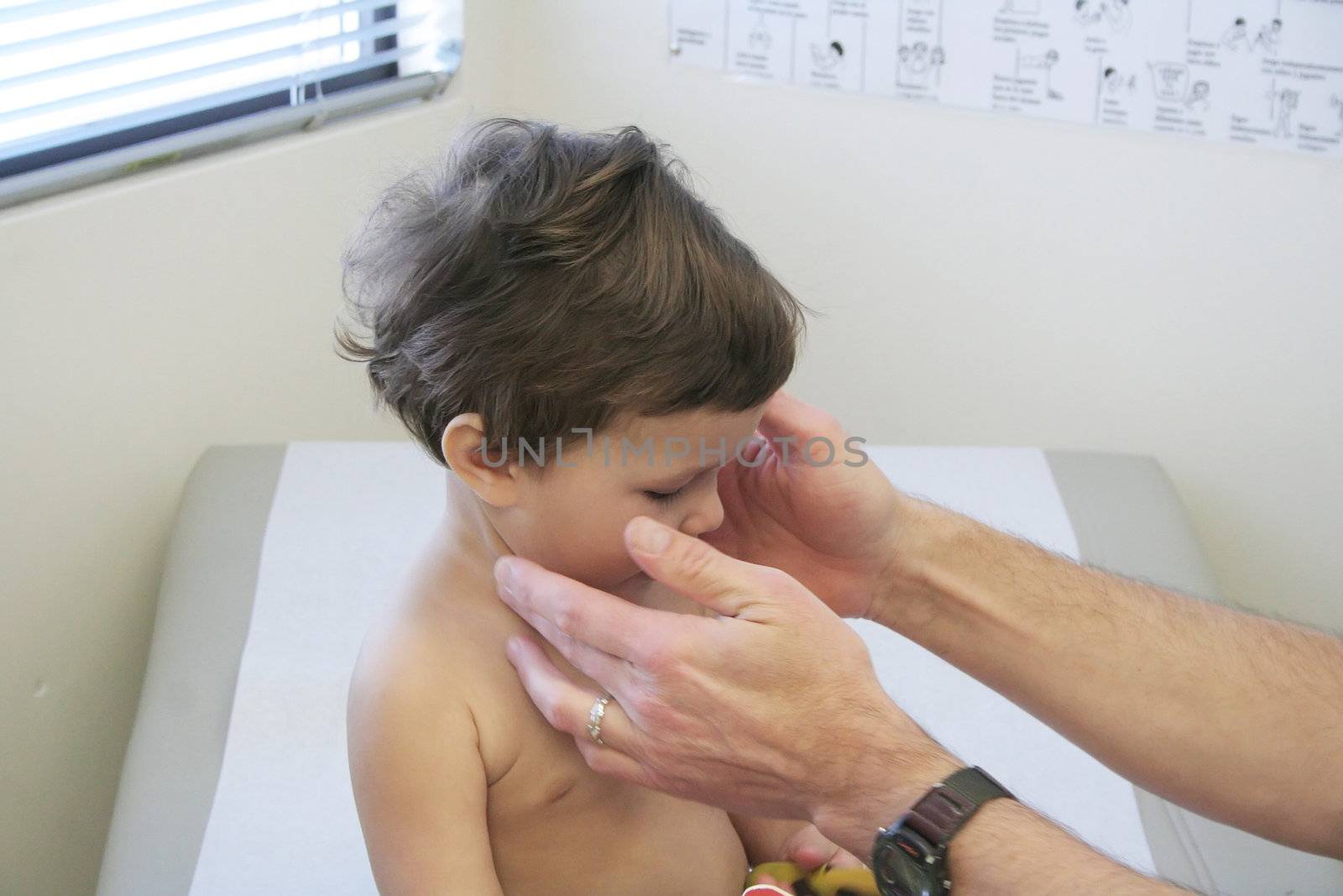 Young child getting a checkup