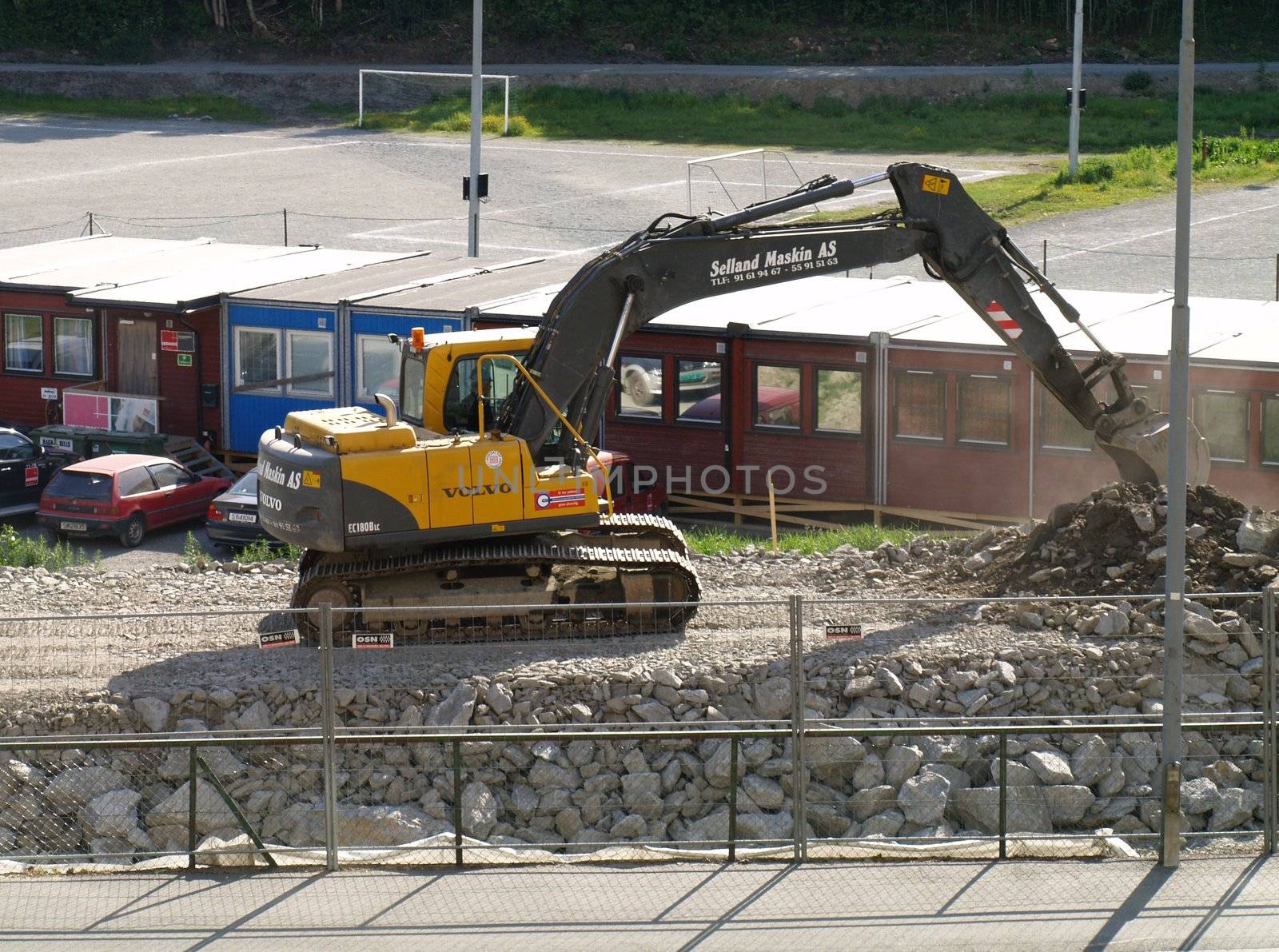 excavator working