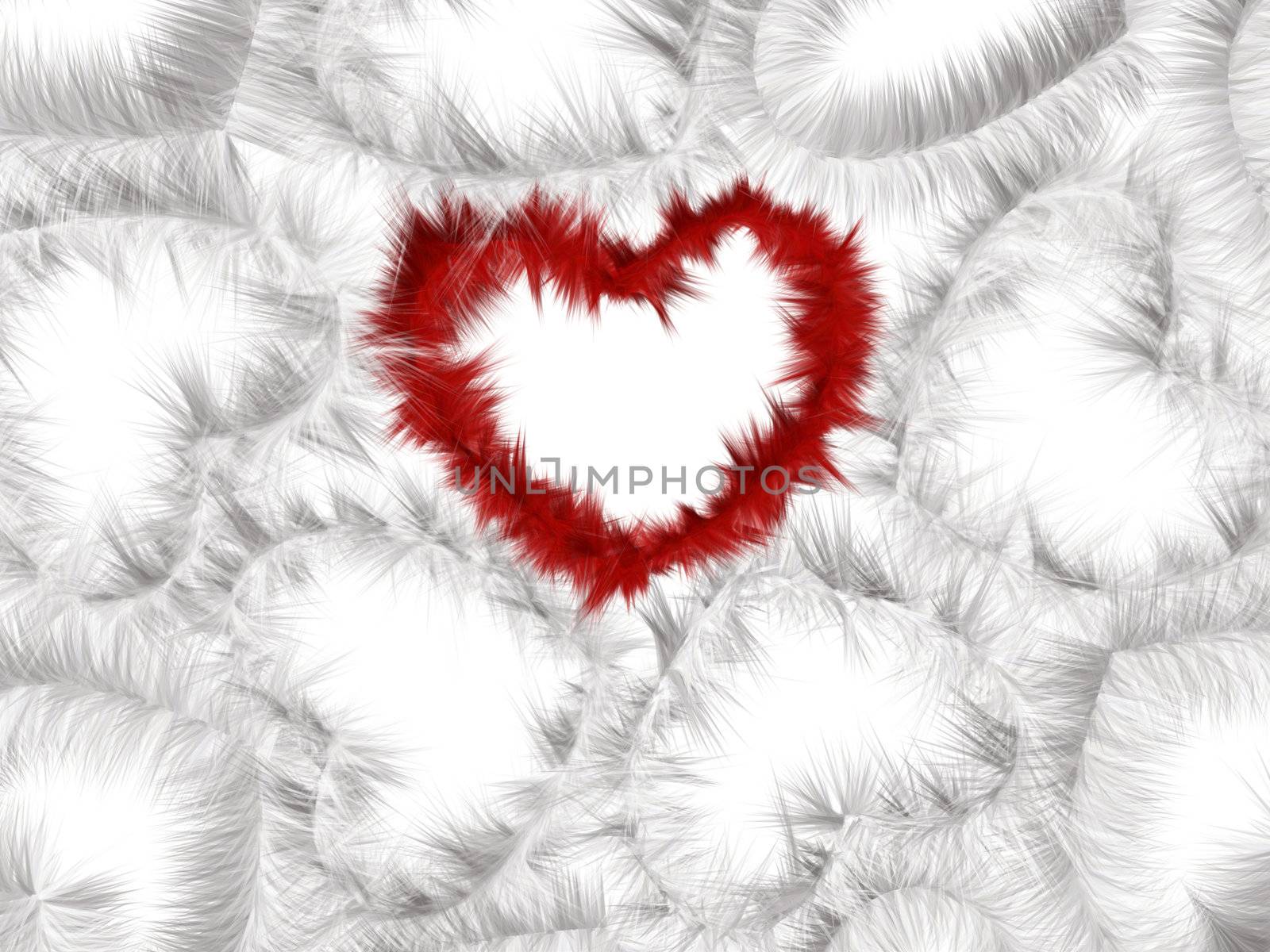 Red and white hearts by magraphics