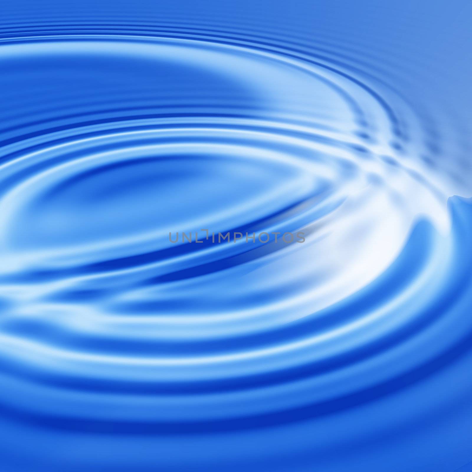 Water Ripple Circles Ob A Blue Surface, Abstract Background