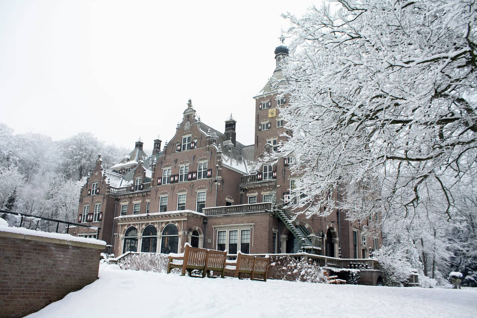 Duin and Kruidberg estate, Santpoort Holland, in the winter