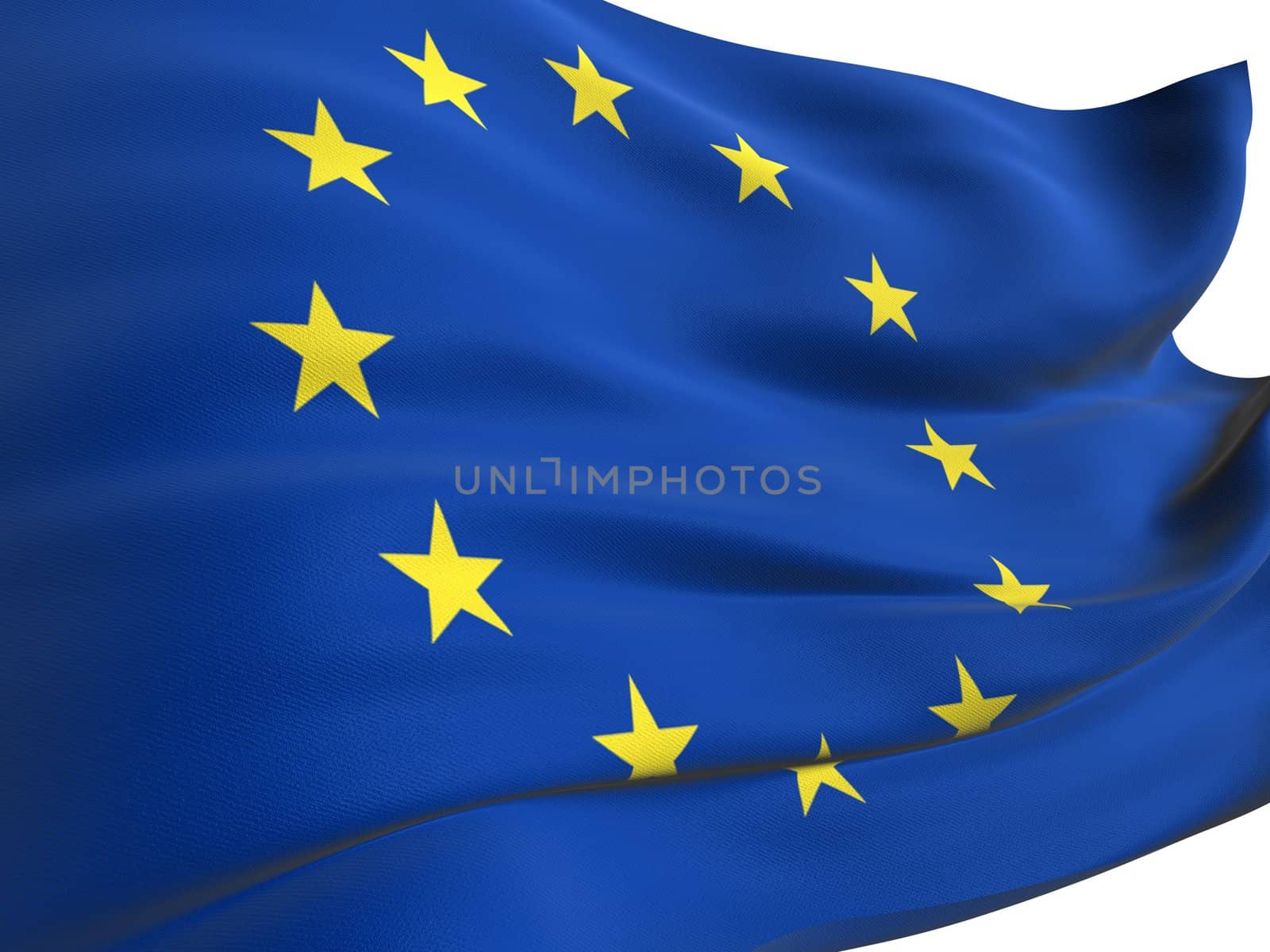 EU flag close-up by zoommer