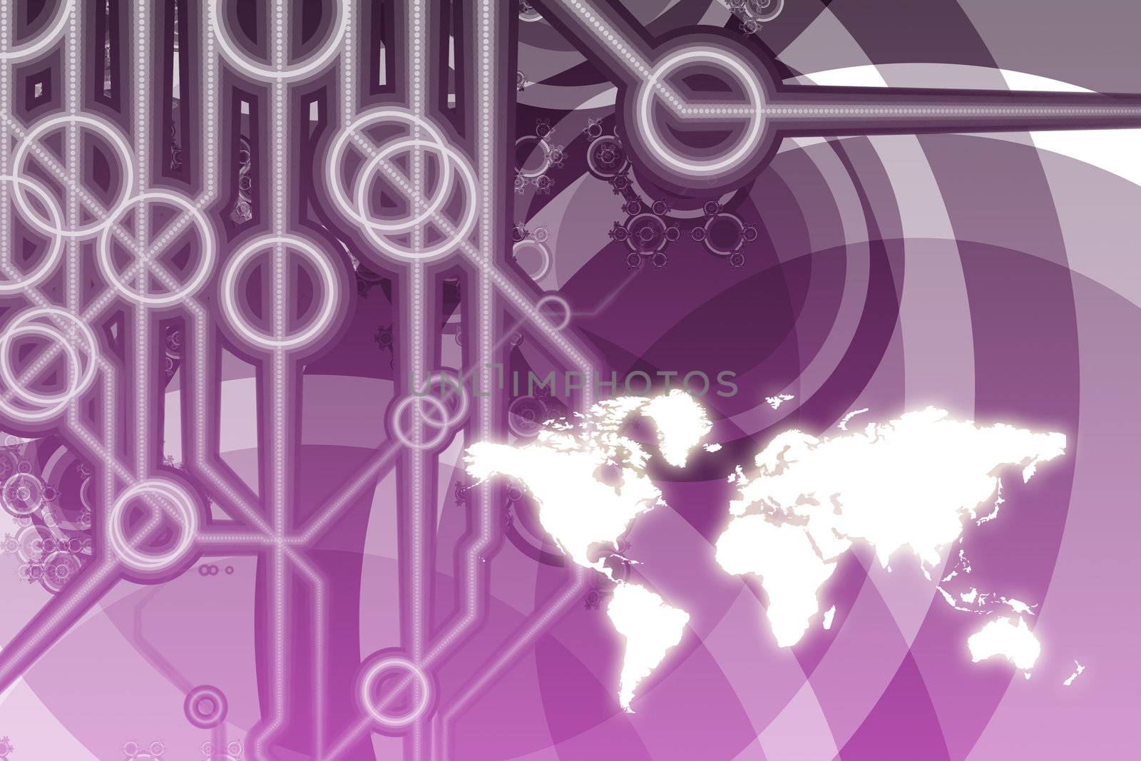 Global Business Color Technology Abstract in Colors