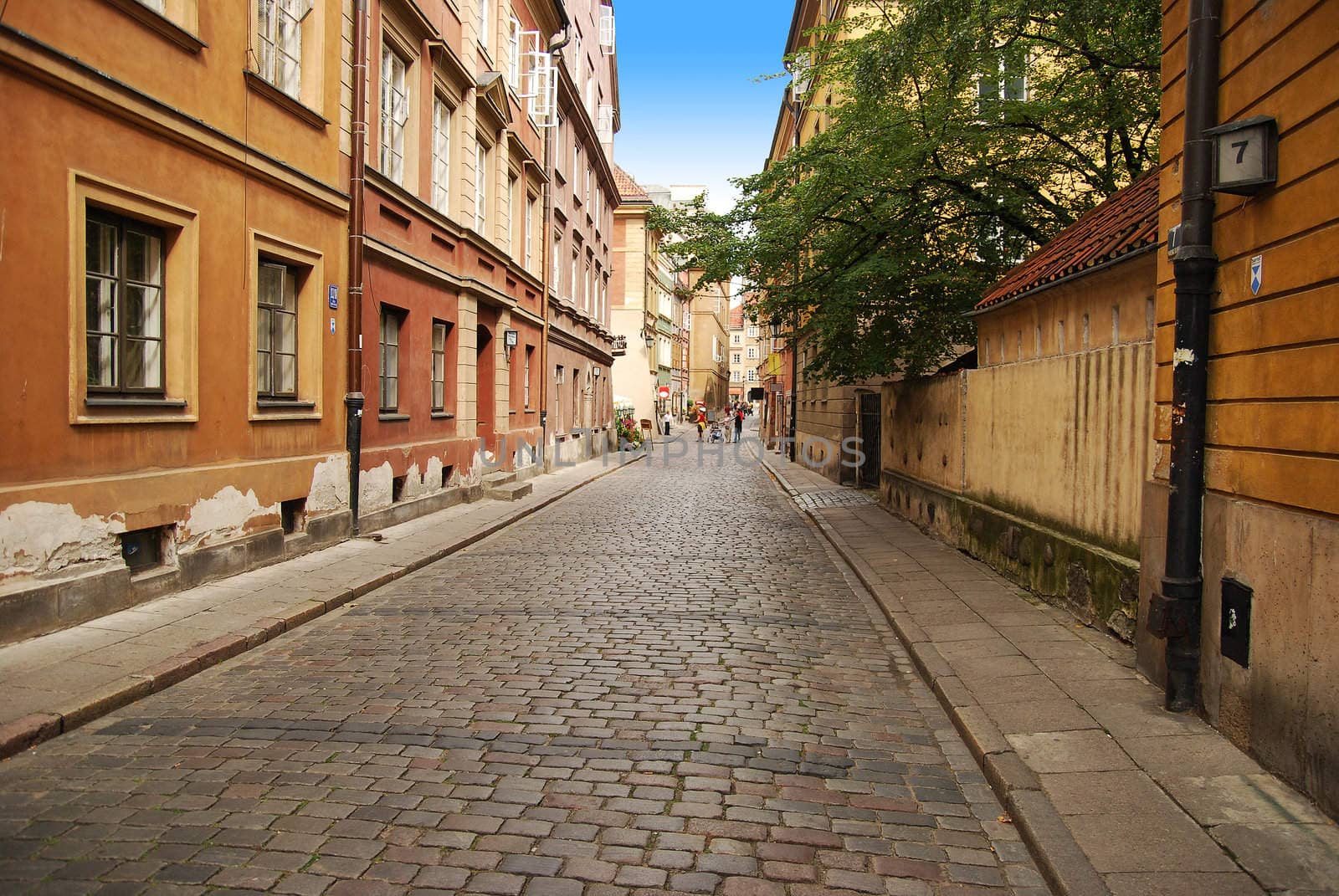 Warsaw old brick street pavement