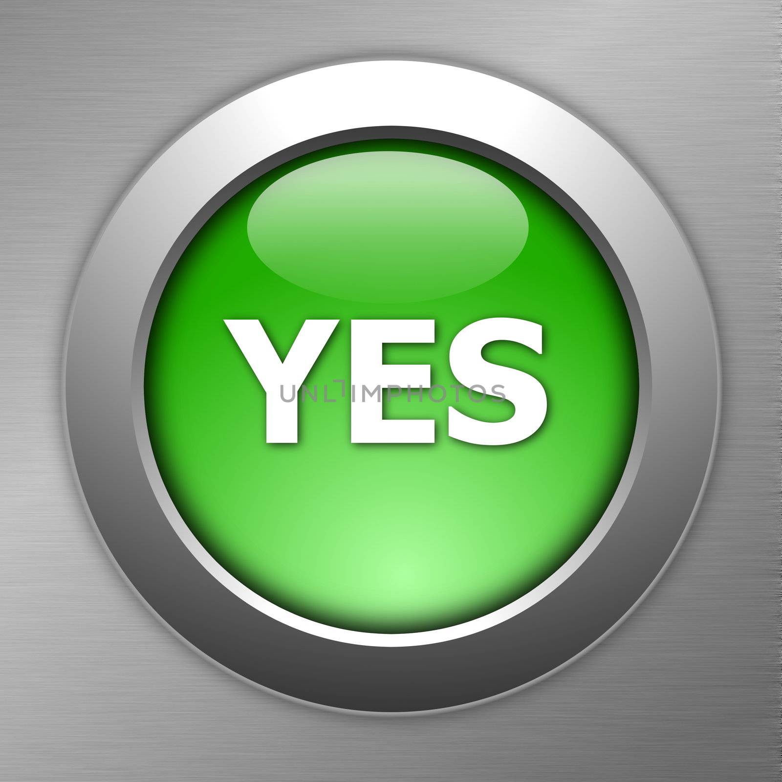 yes and no button on metal background