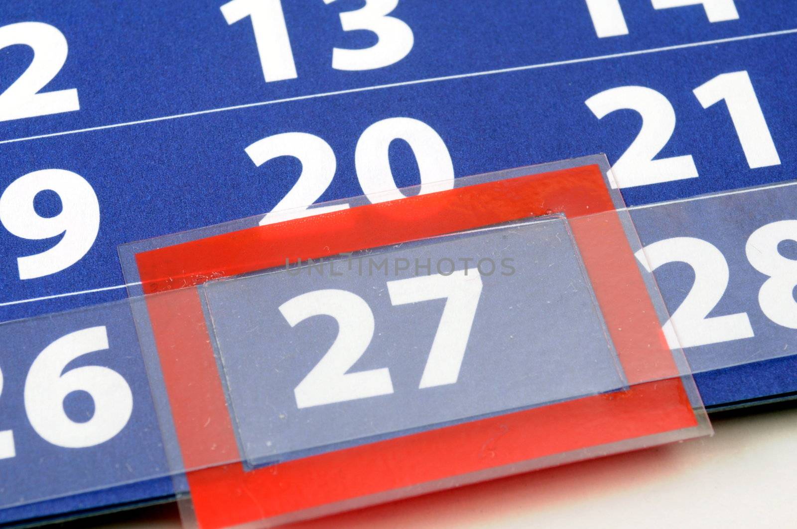 page of calendar showing date of today