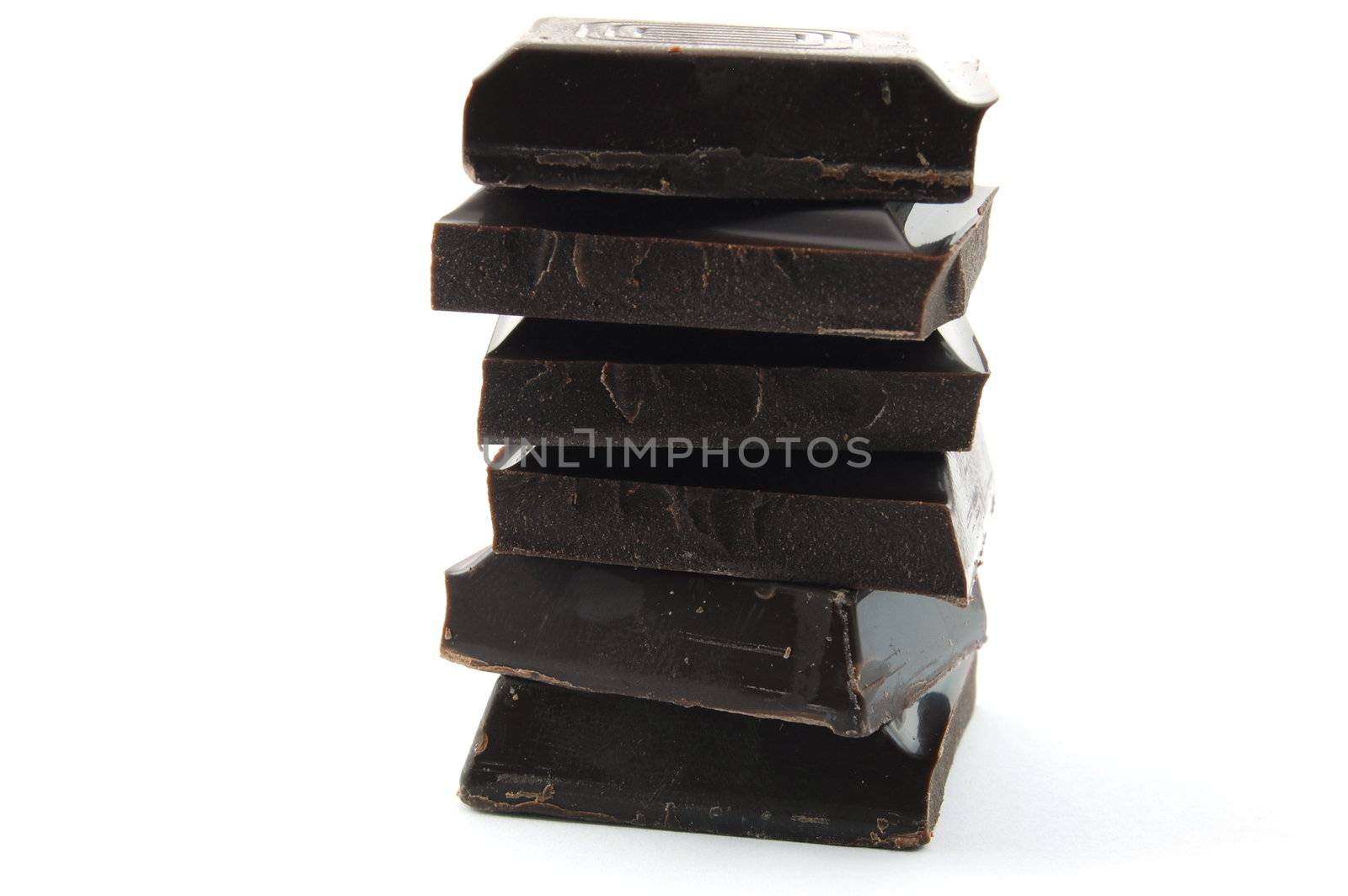 sweet chocolate for baking isolated on white background