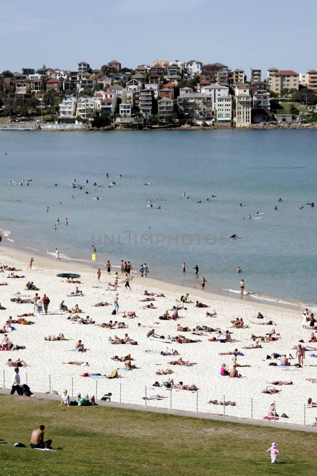 Famous Bondi Beach, Busy On A Sommer Day, Sydney, Australia