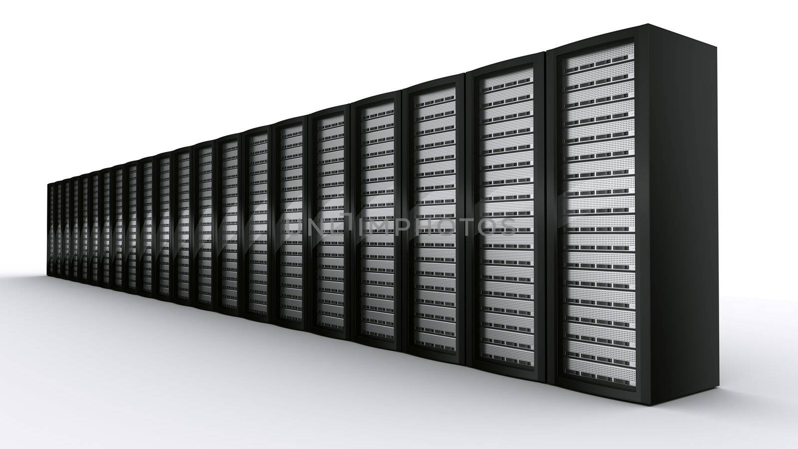 row of rack servers by zentilia