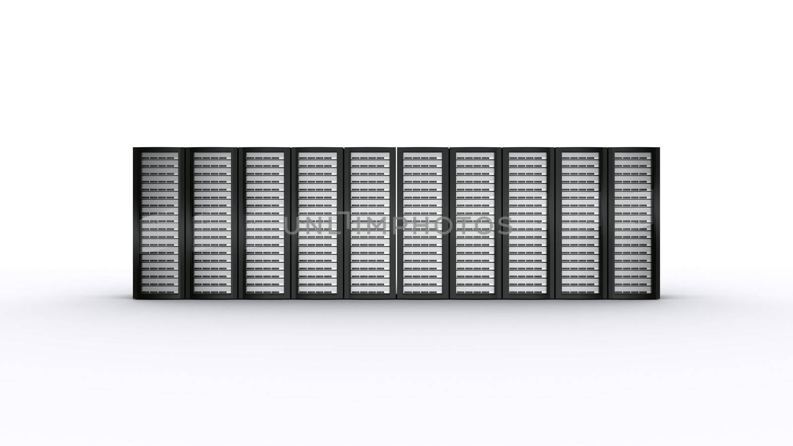 row of rack servers by zentilia