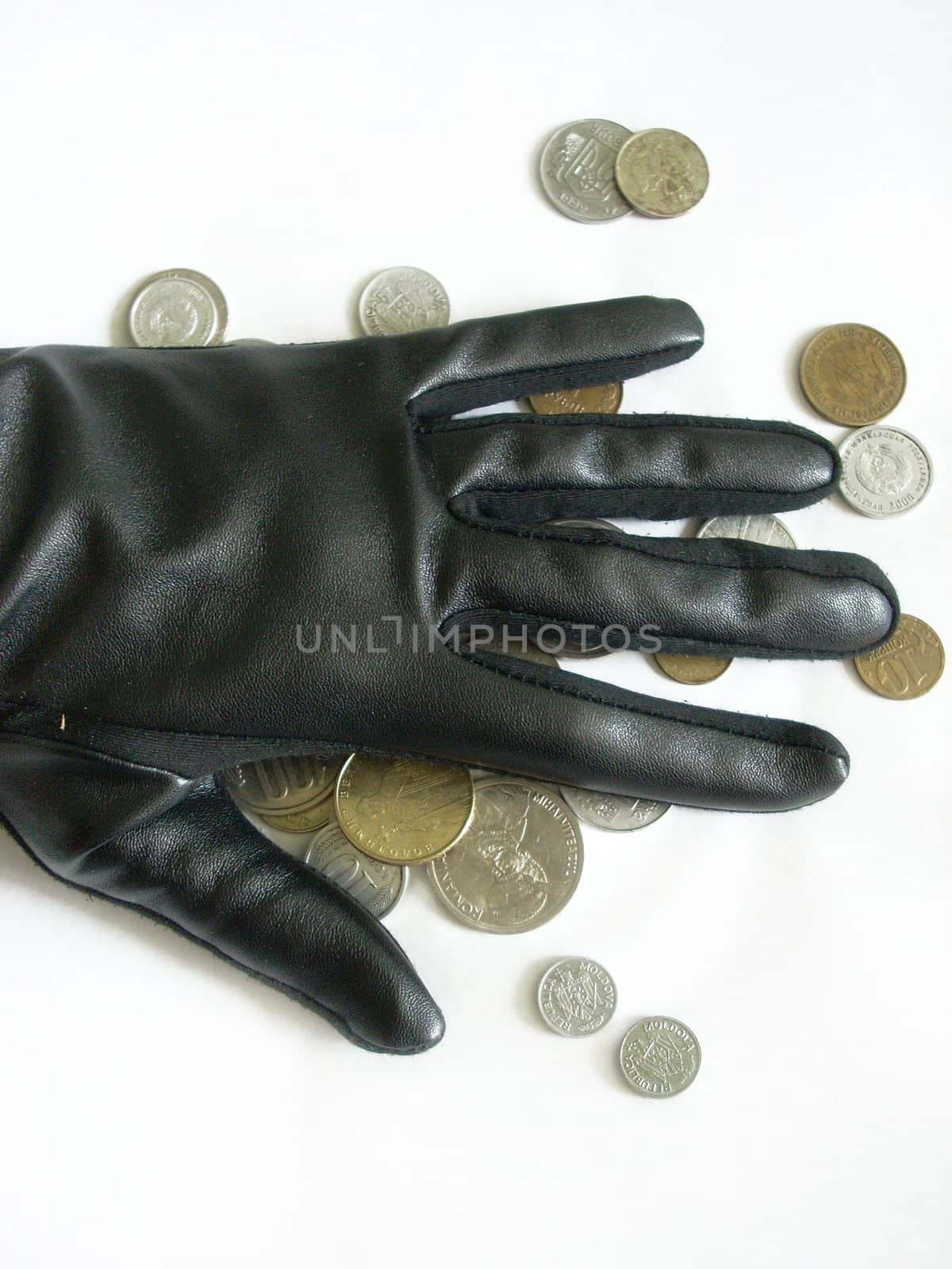 Glove and coins by DOODNICK