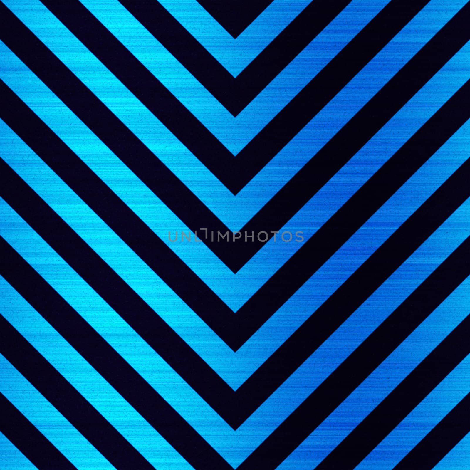 Blue hazard stripes pattern that is pointing in a downward direction.