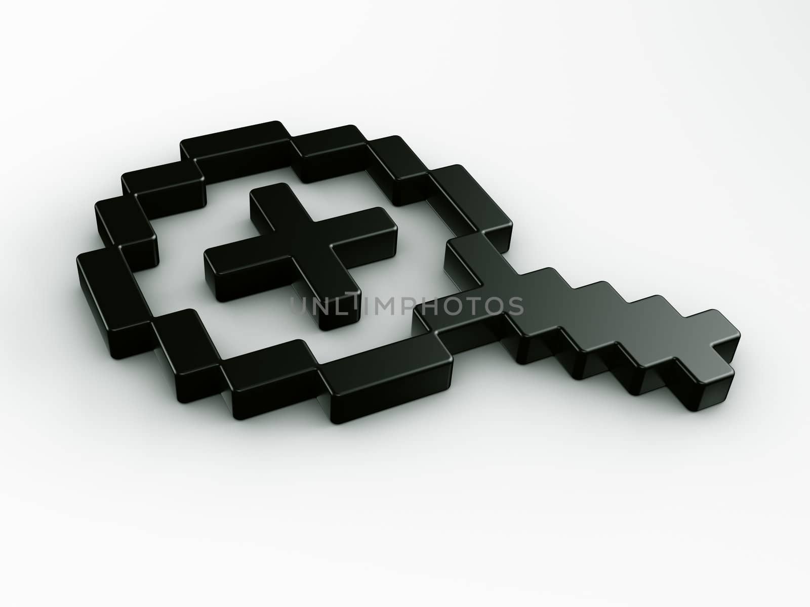 3d rendering of a zoom in cursor