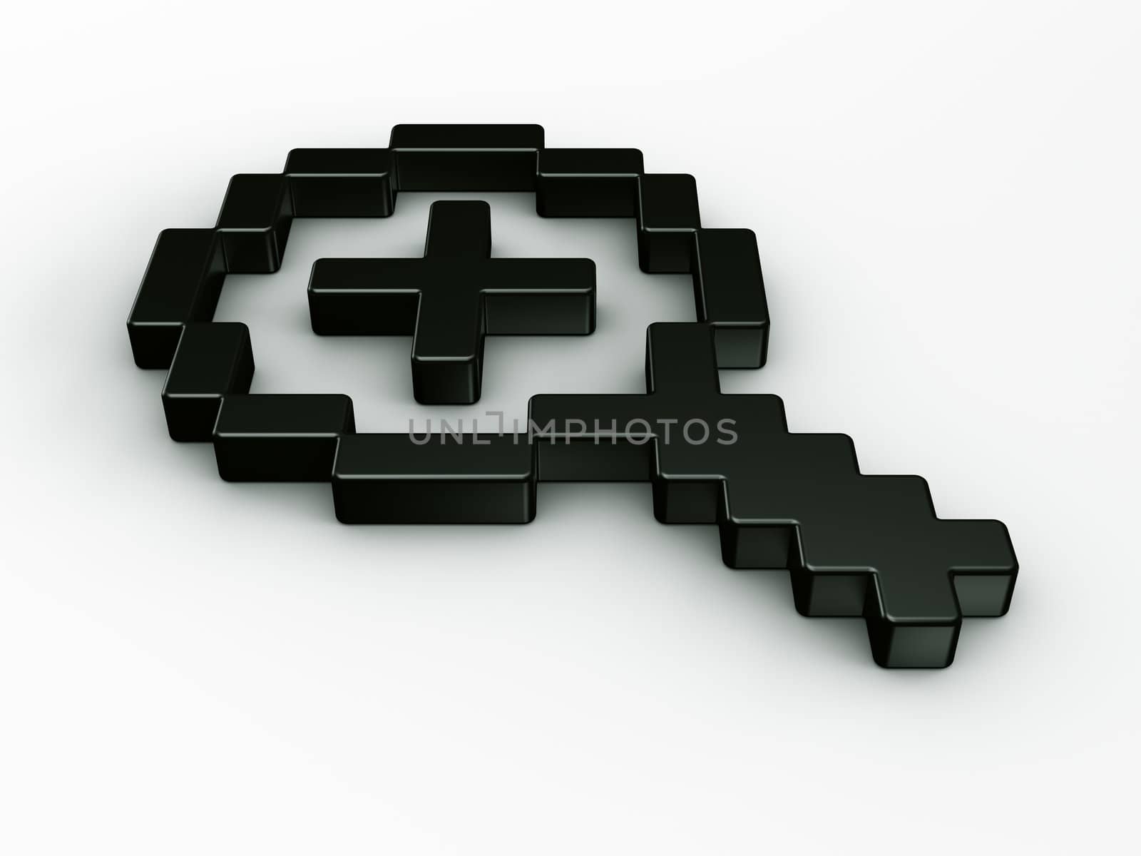3d rendering of a zoom in cursor